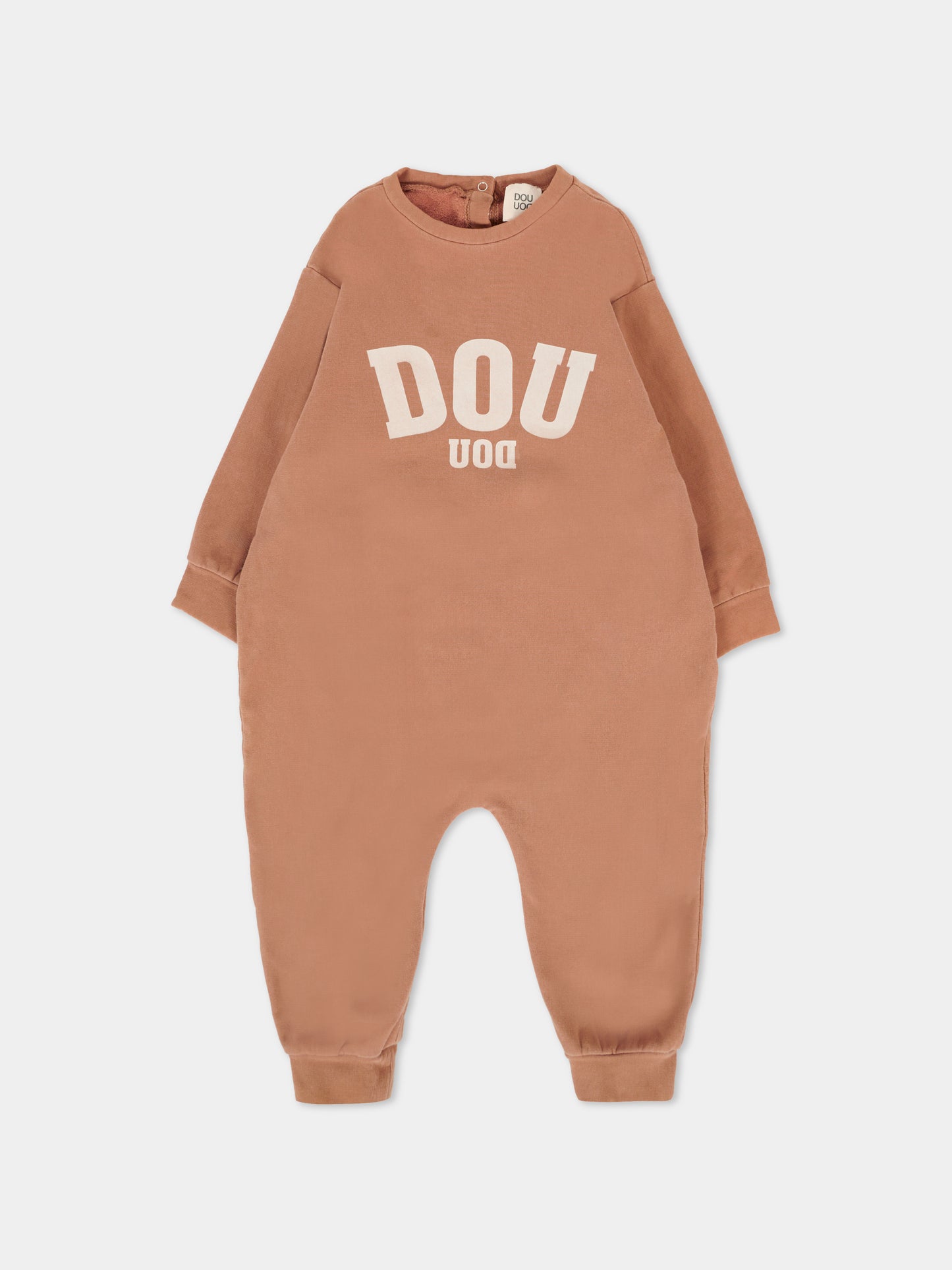 Tutina beige per neonata con logo,Douuod Kids,2RA500 Z0729 311