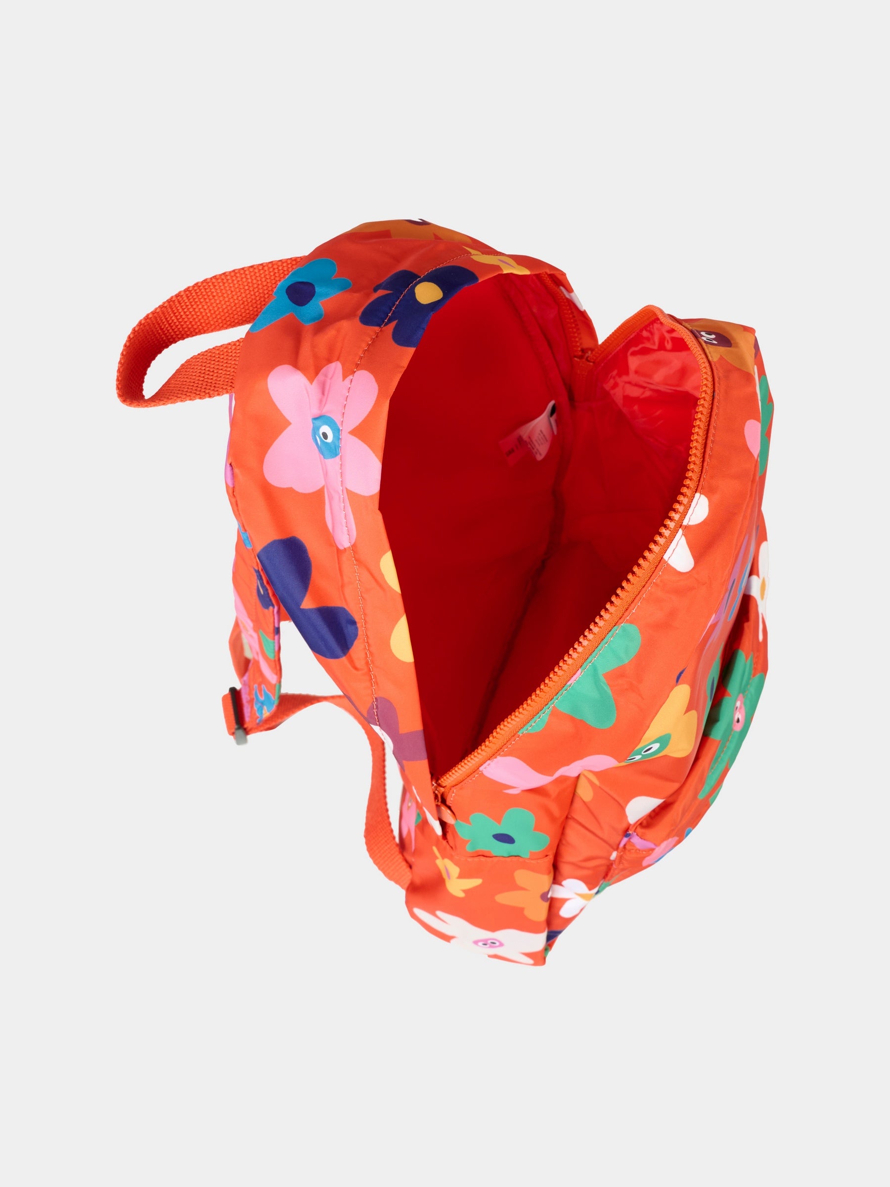 Zaino arancione per bambina con fiori,Stella Mccartney Kids,TT0C08 Z1282 437MC