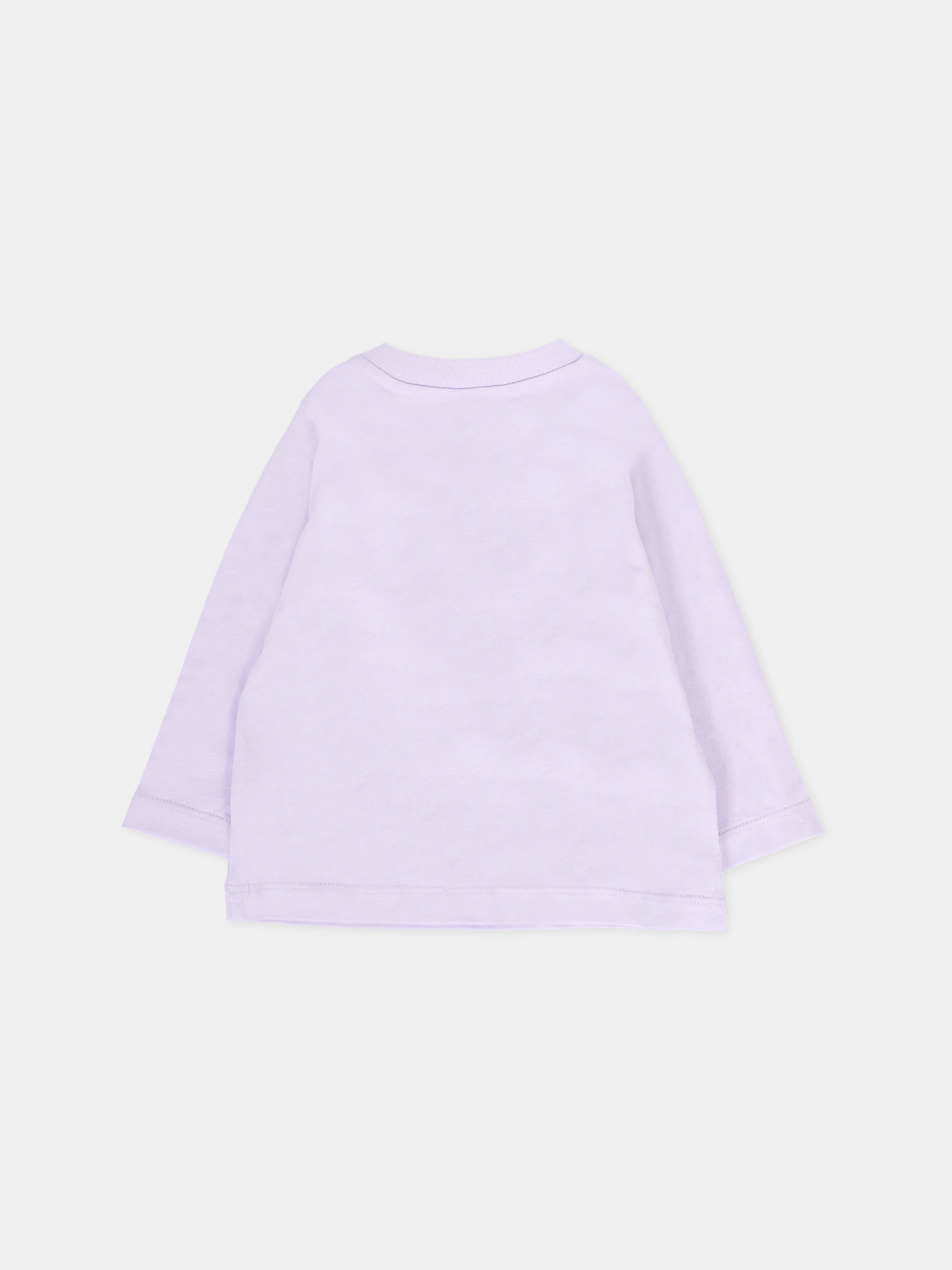T-shirt  lilla per neonata con stella,Stella Mccartney Kids,TV8010 Z0434 572