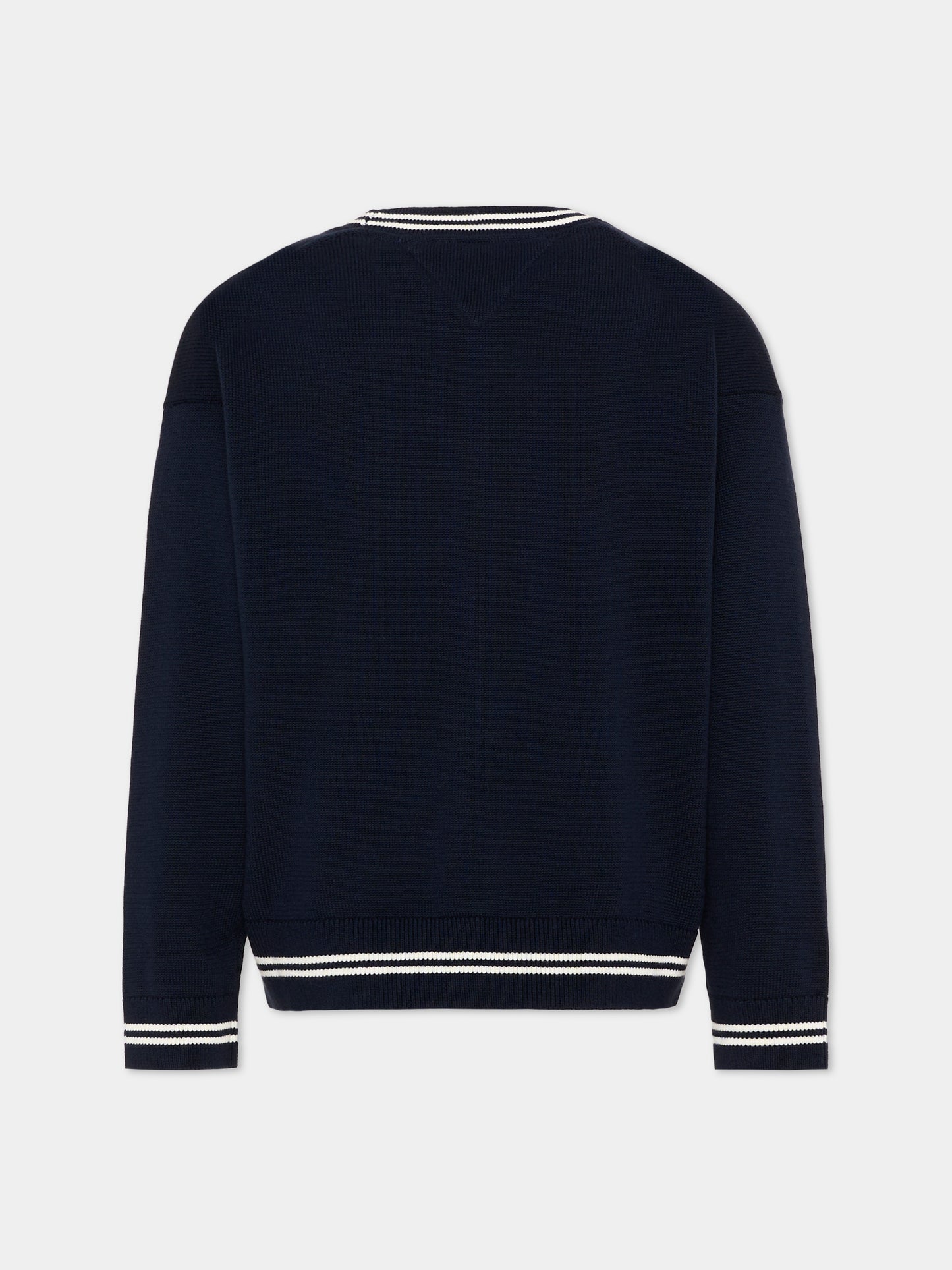 Cardigan blu per bambino con logo,Tommy Hilfiger Junior,KB0KB10427 C1G