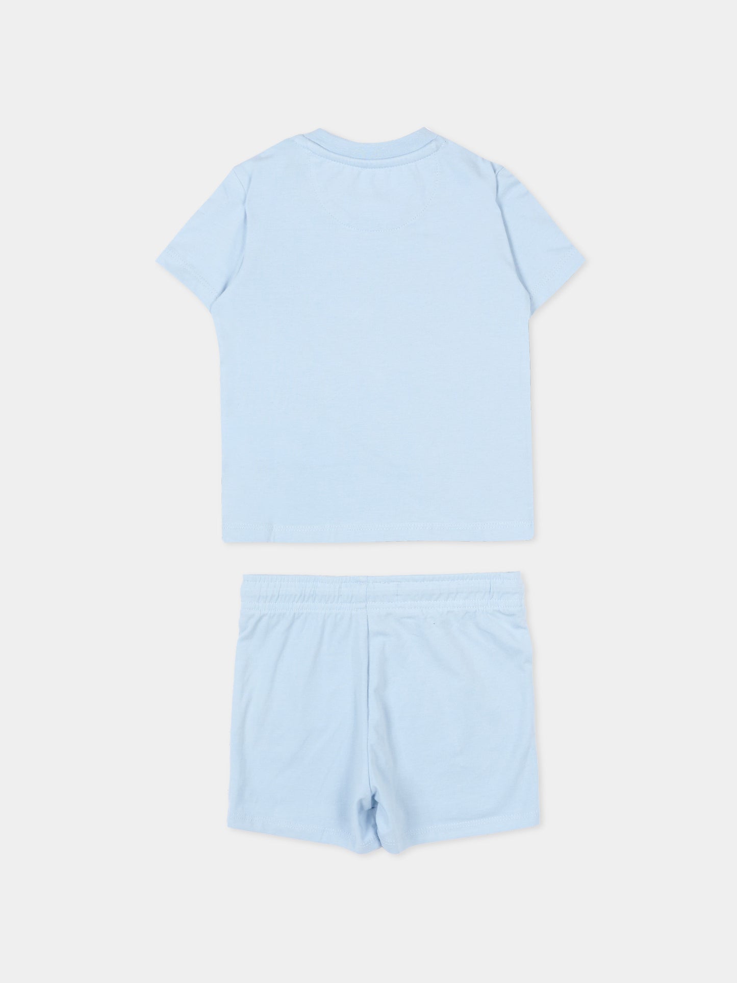 Completo sportivo celeste per neonato con logo,Calvin Klein Kids,LVCKSJI09B C1O