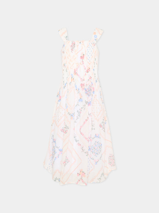 Vestito bianco floreale per bambina,Abercrombie & Fitch,43AM15 W1T