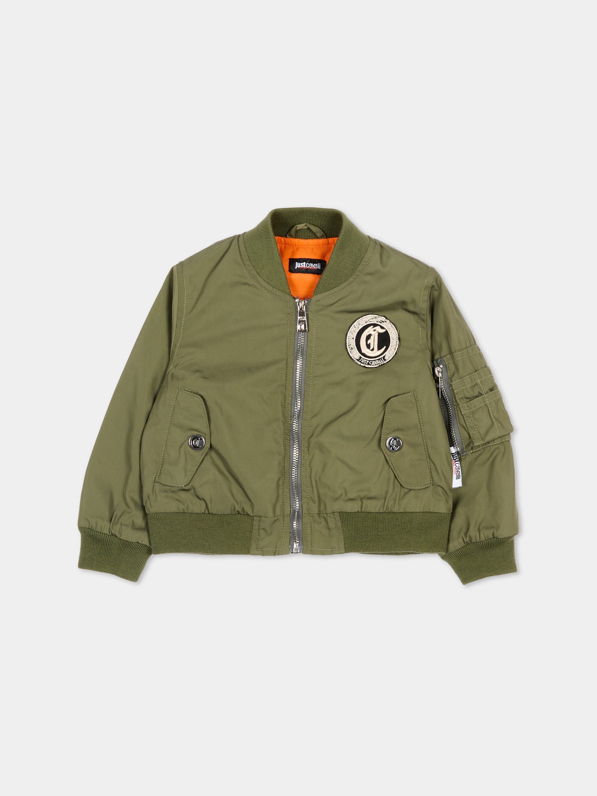 Bomber verde per neonato con tigre,Just Cavalli Kids,JIP26086GB GREEN CALLISTE