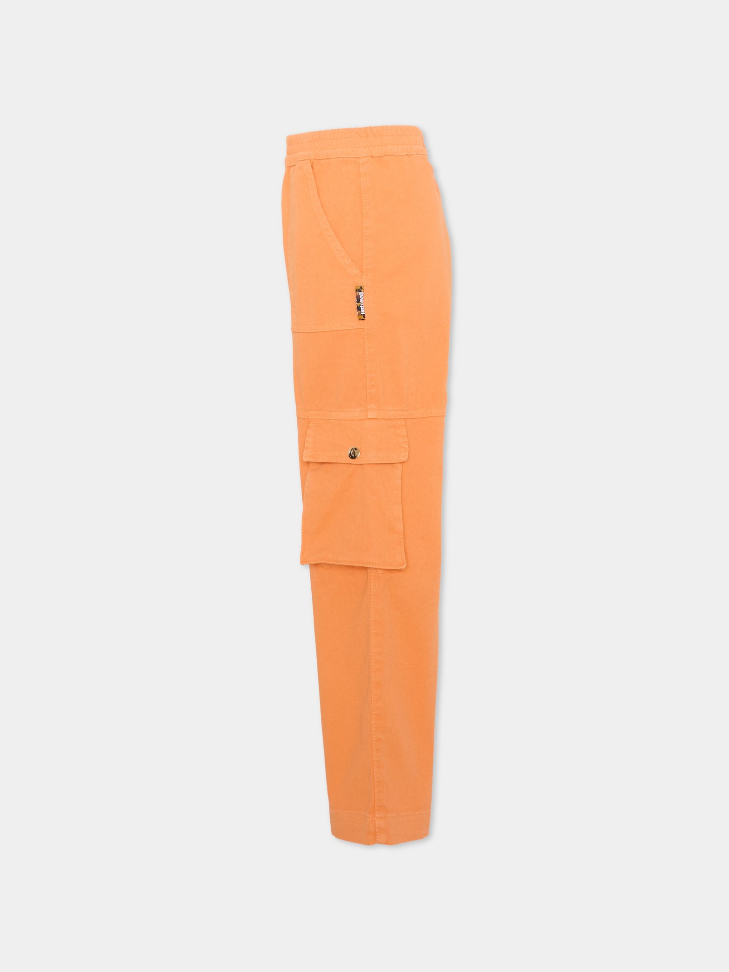 Pantalone arancione per bambina con tasche cargo,Just Cavalli Kids,JGP26089PA ORANGE DUSTY