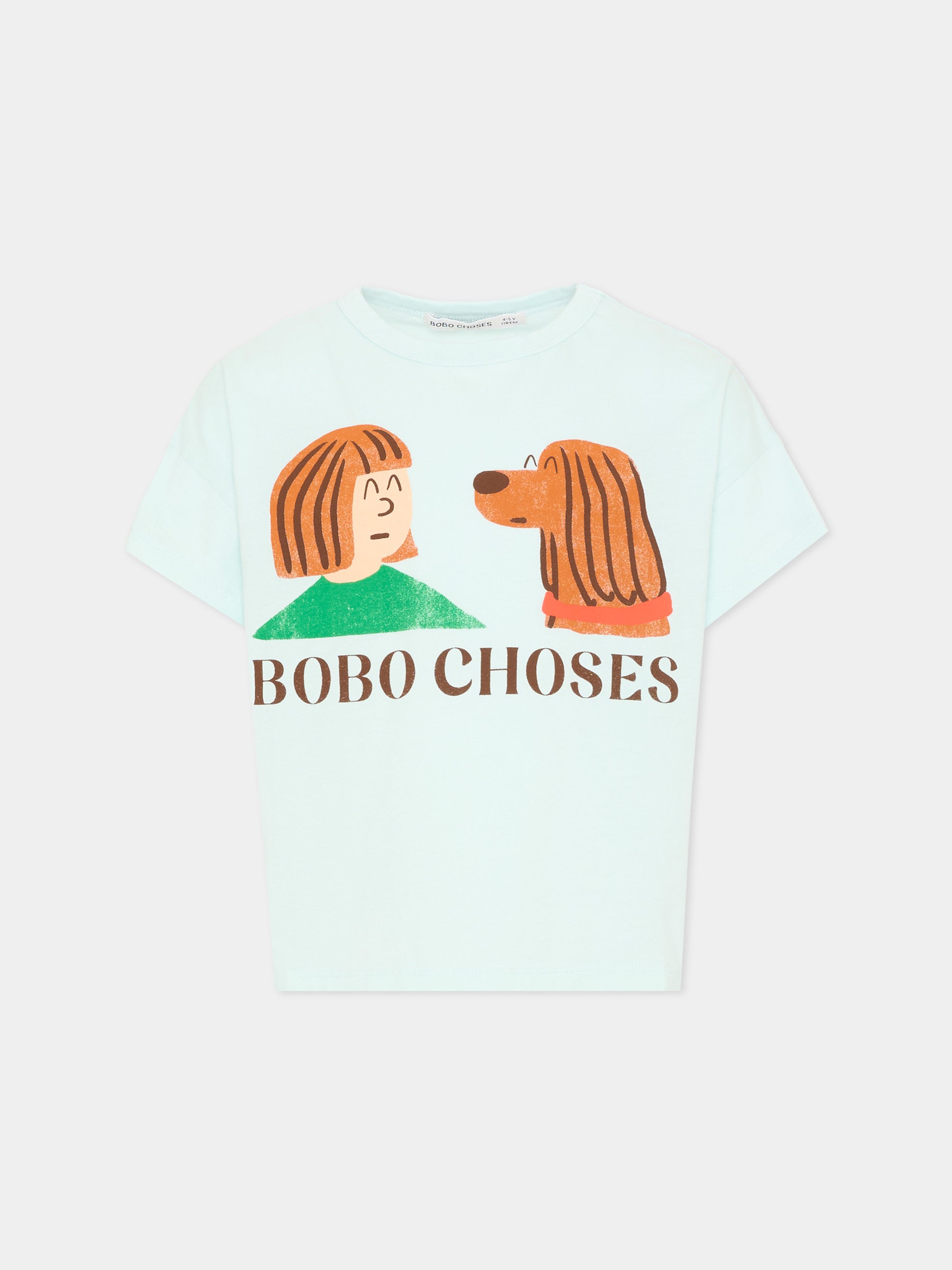 T-Shirt celeste per bambini con stampa,Bobo Choses,B126AC011