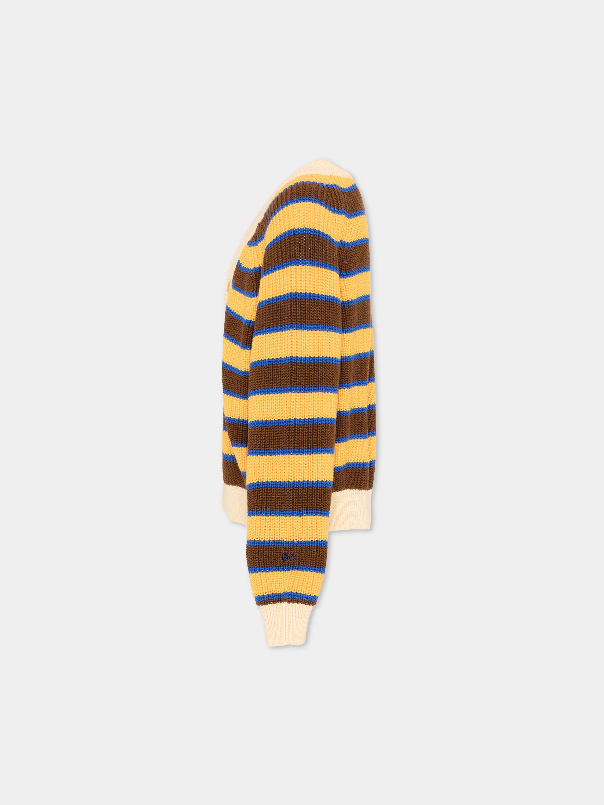 Cardigan multicolor per bambini a righe,Bobo Choses,B126AC115