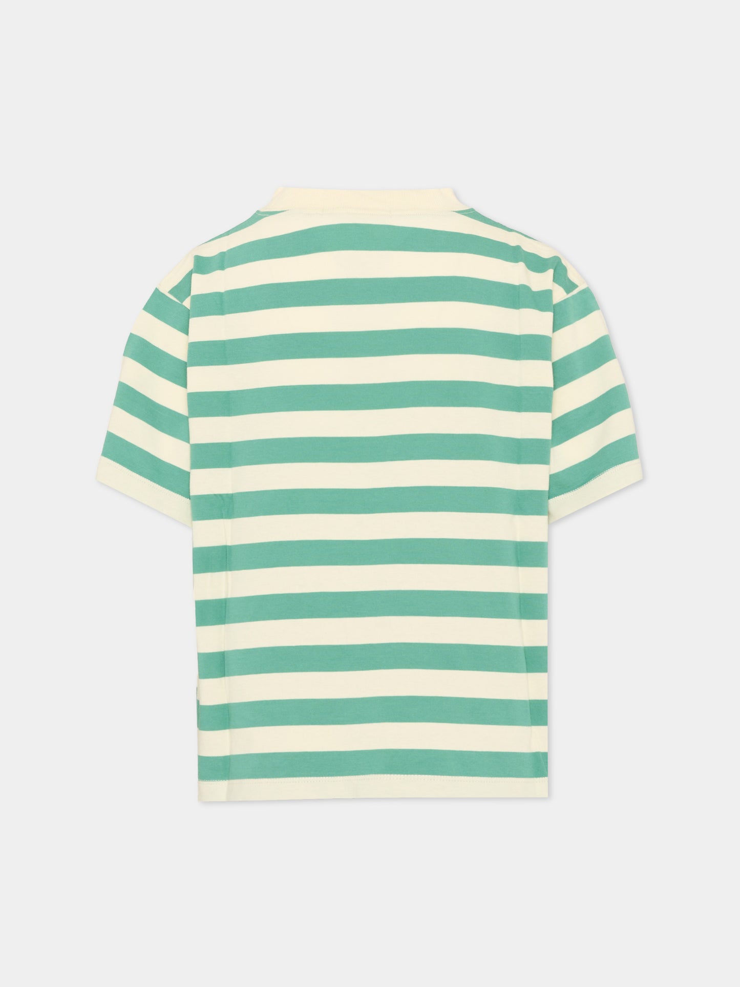 T-shirt multicolor per bambini a righe con logo,Bobo Choses,B126AC136