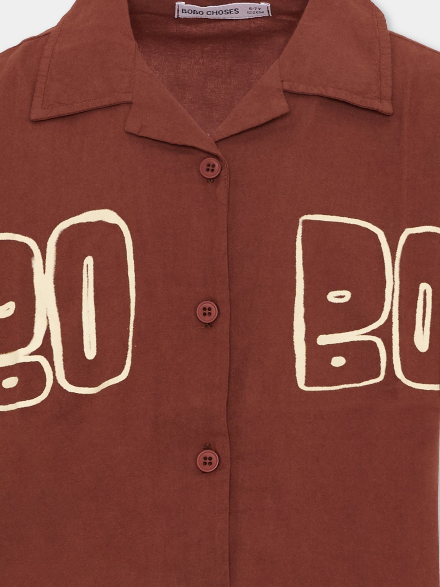 Camicia marrone per bambino con stampa logo,Bobo Choses,B126AC141