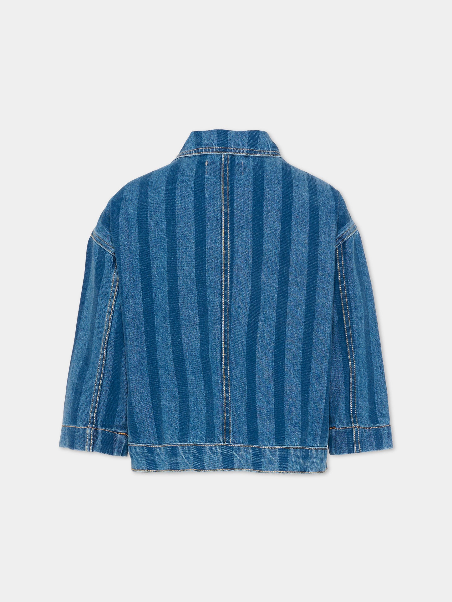 Giubbotto di jeans denim per bambini a righe,Bobo Choses,B126AC122