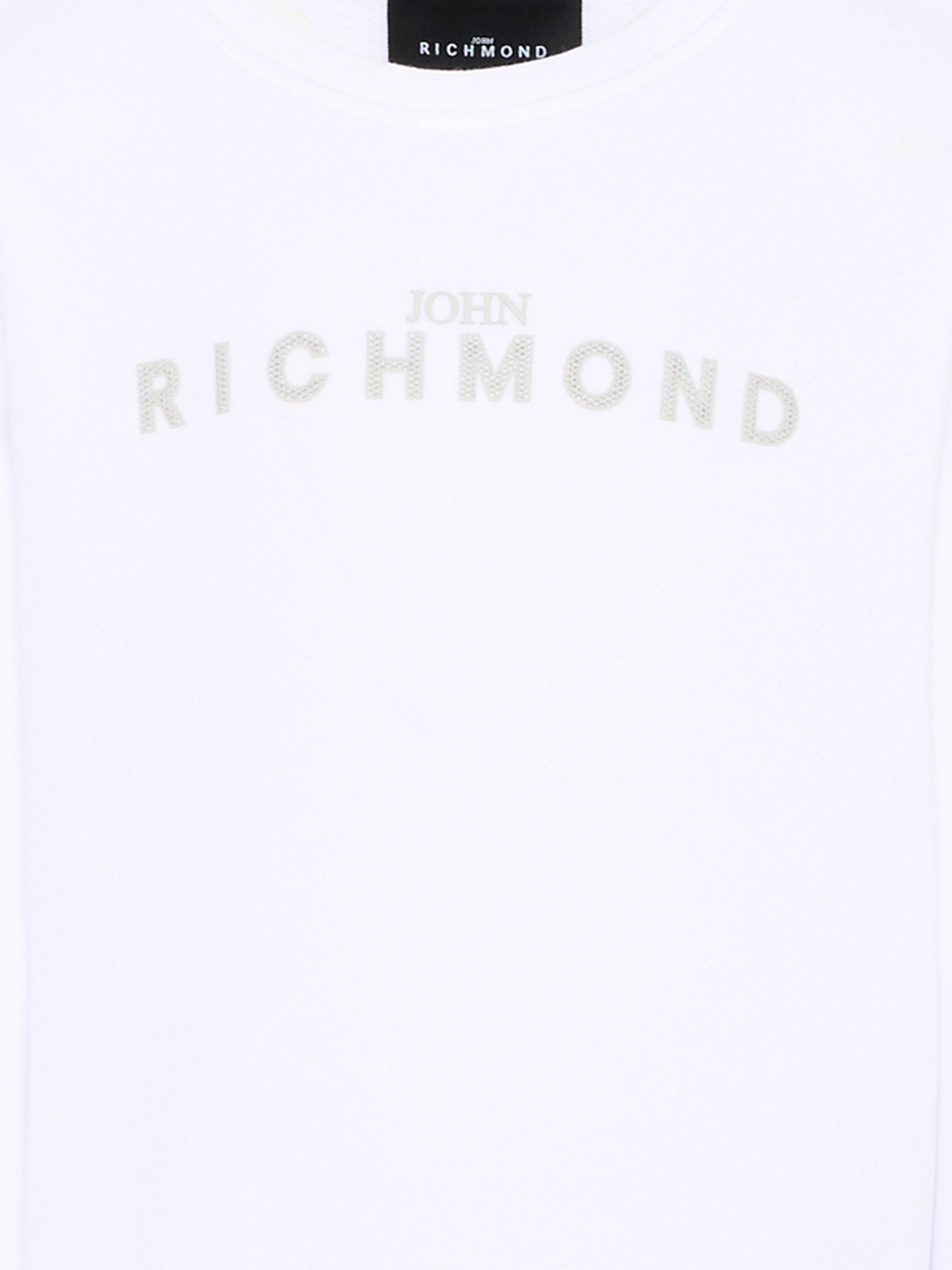 Felpa bianca per bambini con logo,Richmond,RBP26013FE WHITE