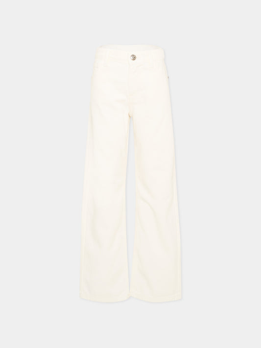 Pantaloni bianchi per bambino con logo,Richmond,RBP26227PA WHITE