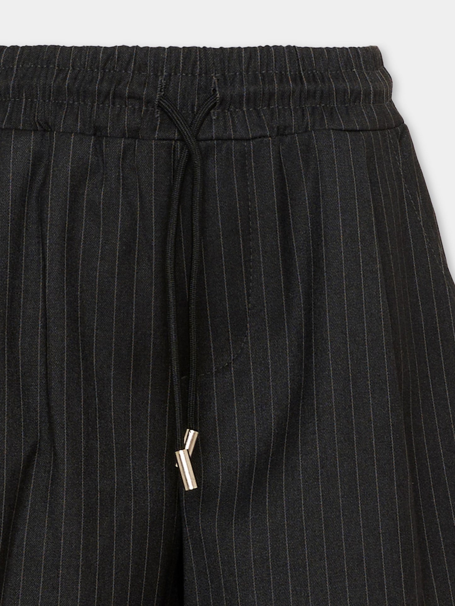 Shorts eleganti grigi gessati per bambino,Richmond,RBP26082BE GREY DARK PINSTRIPE