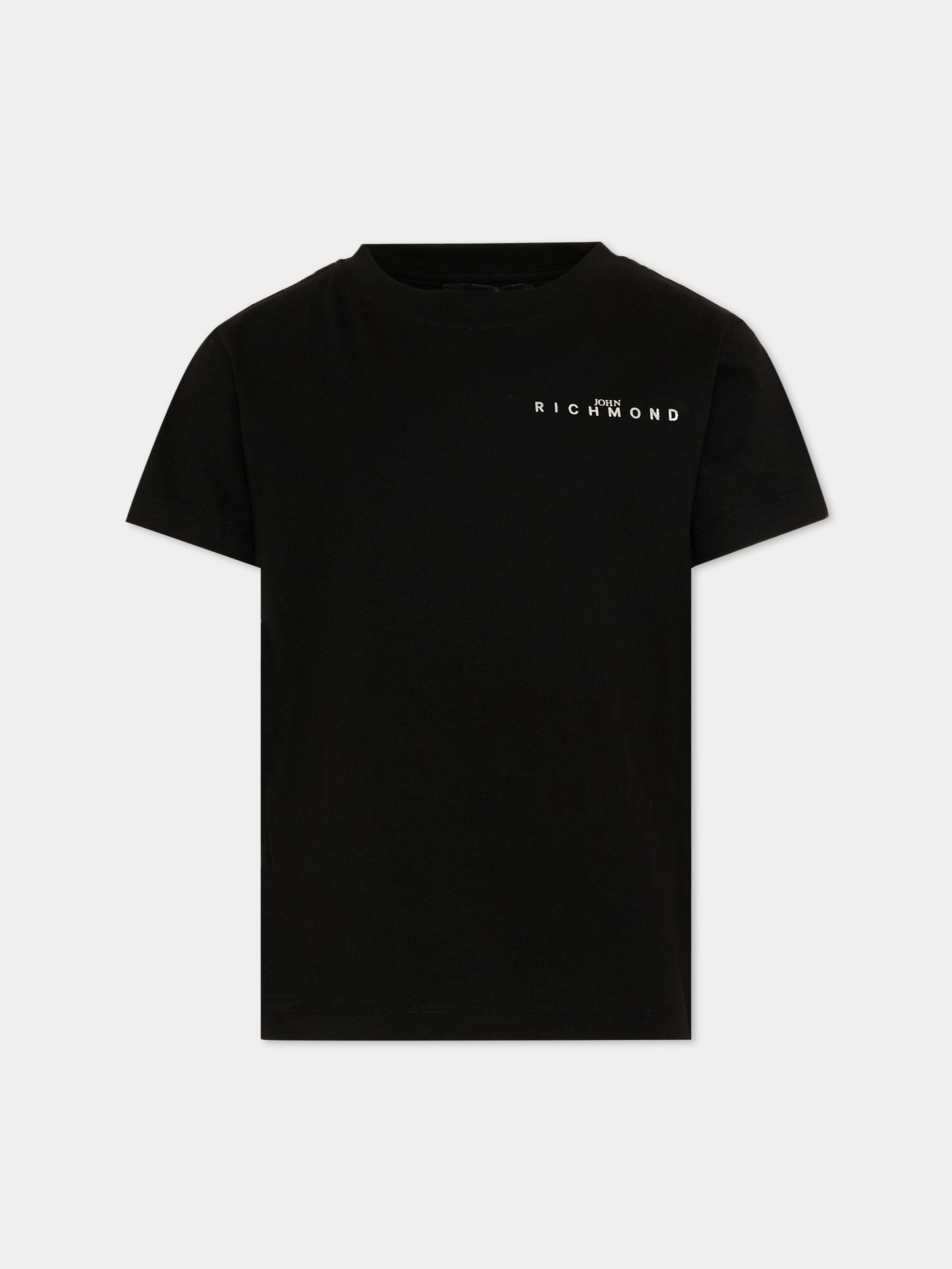 T-Shirt nera per bambini con logo,Richmond,RBP26108TS BLACK