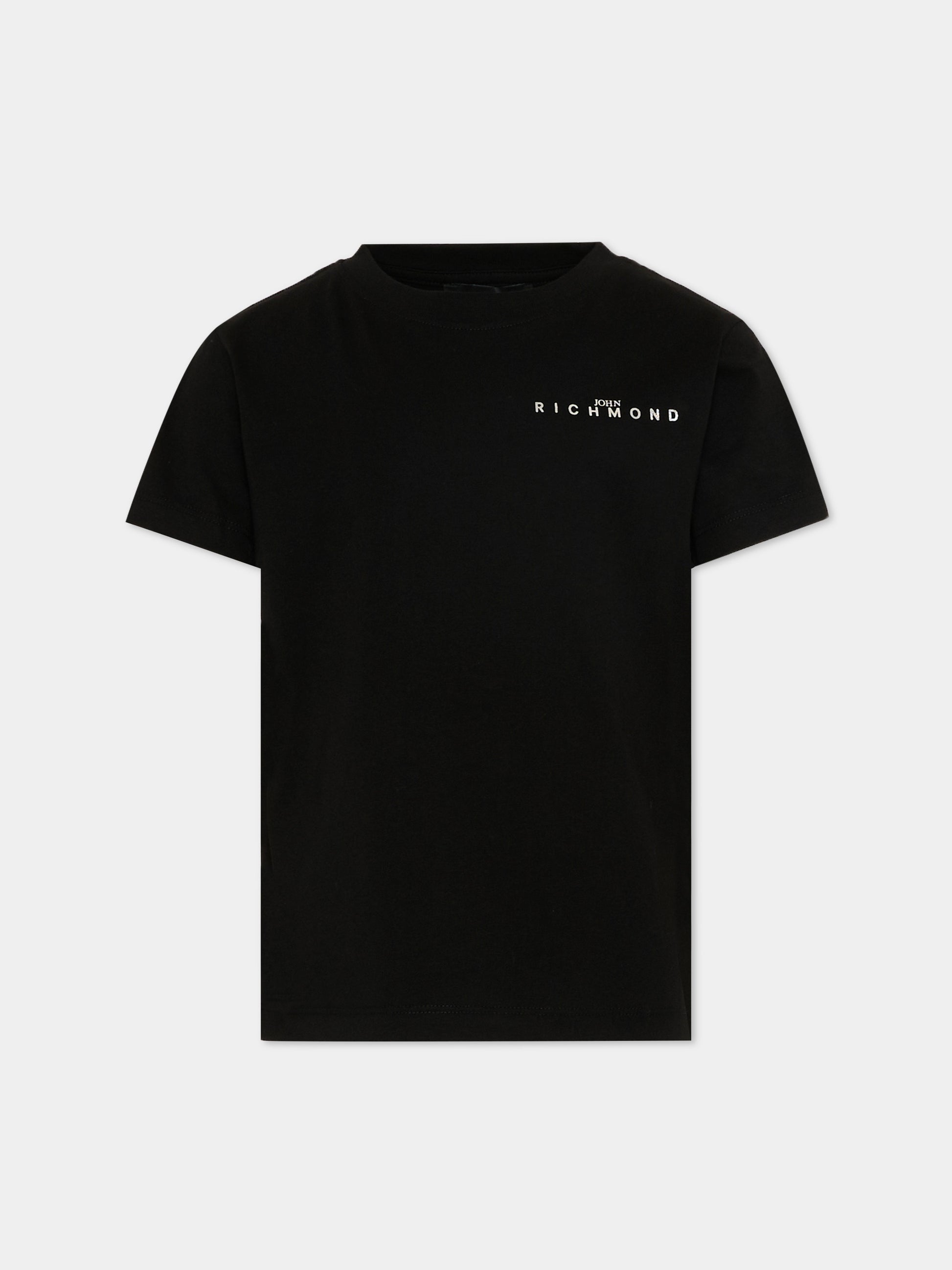 T-Shirt nera per bambini con logo,Richmond,RBP26108TS BLACK