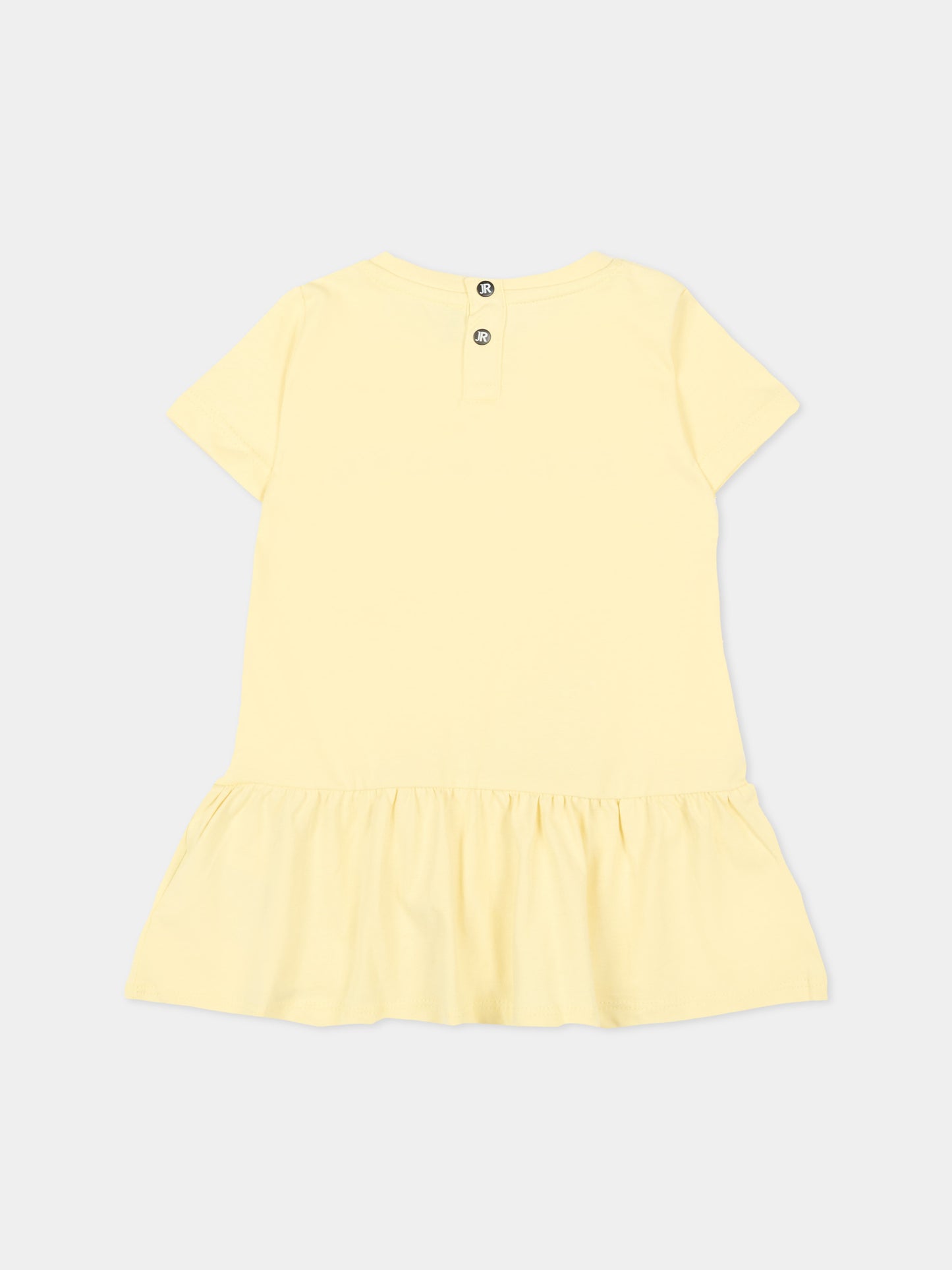 Vestito giallo per neonata con logo,Richmond,RIP26034VE YELLOW WAX