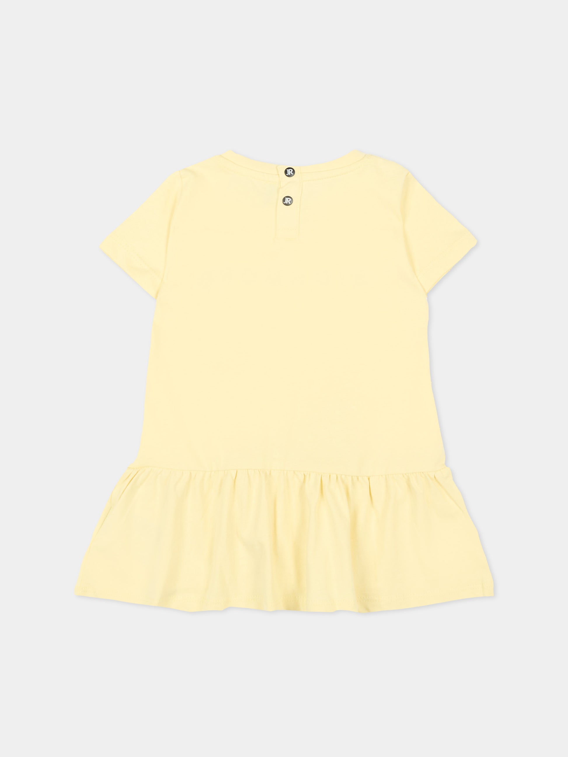 Vestito giallo per neonata con logo,Richmond,RIP26034VE YELLOW WAX