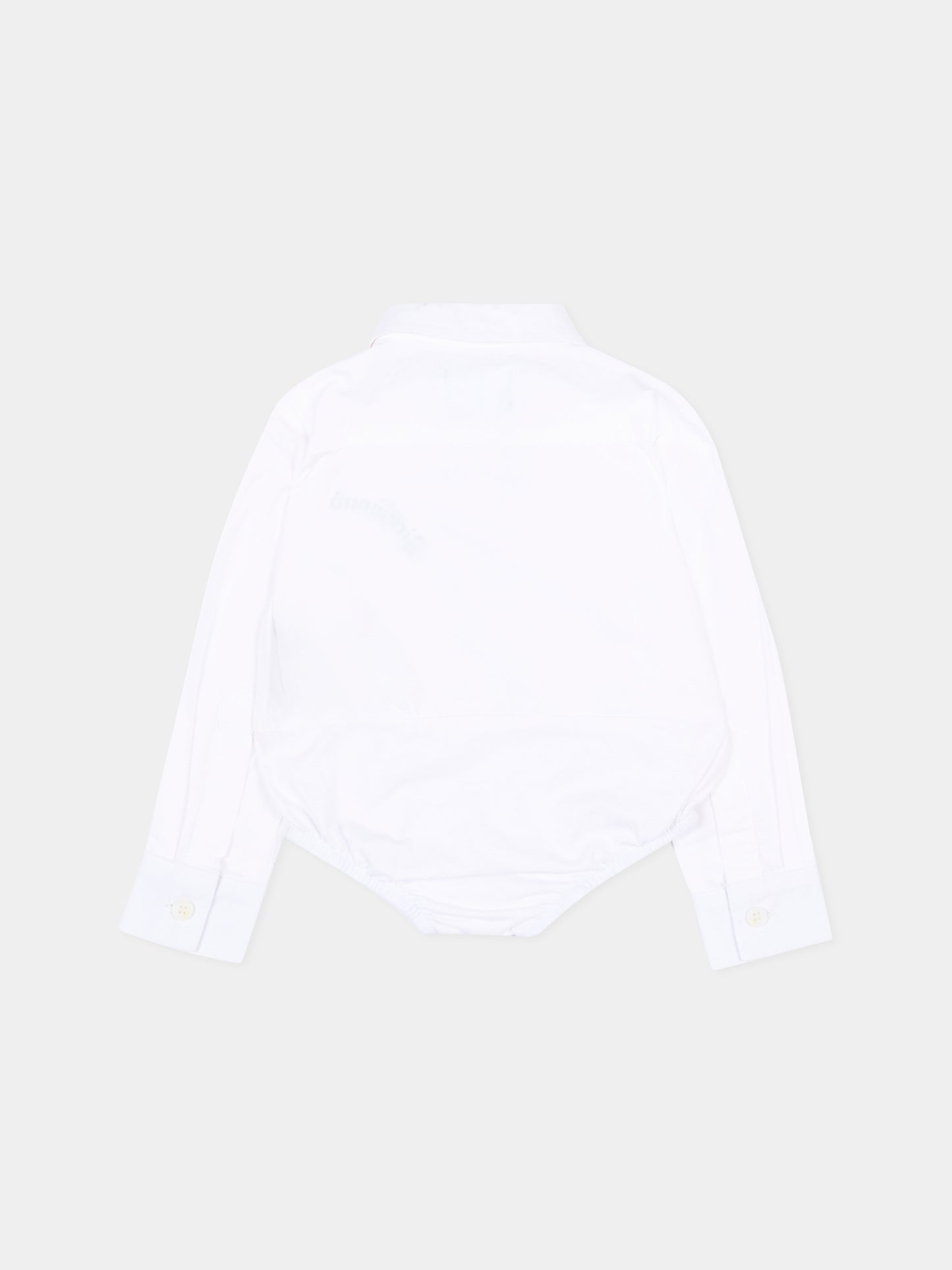 Camicia bianca per neonato con logo,Richmond,RIP26082CB WHITE