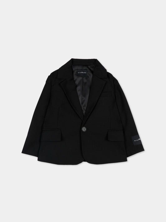 Giacca nera per neonato con logo,Richmond,RIP26117GC BLACK