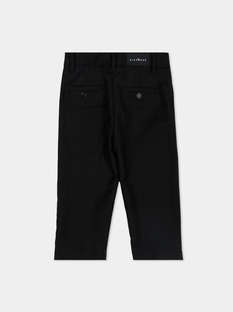 Pantaloni eleganti nero per neonato,Richmond,RIP26118PA BLACK