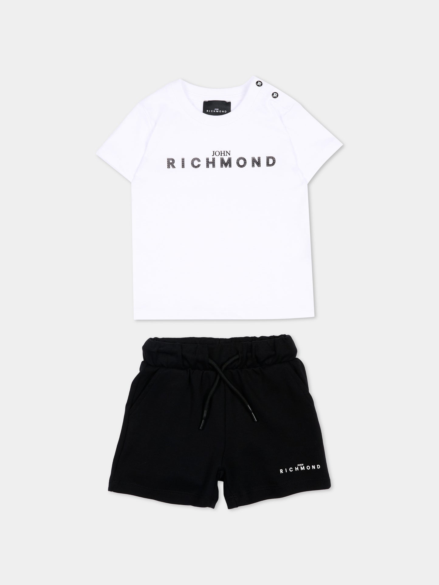 Completo sportivo bianco per neonato con logo,Richmond,RIP26006CJ WHITE