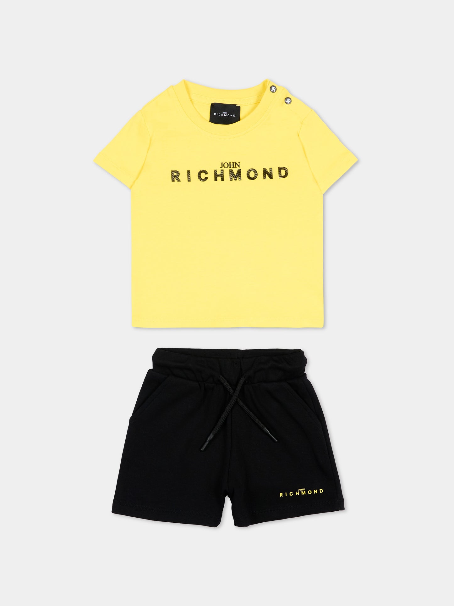 Completo sportivo giallo per neonato con logo,Richmond,RIP26006CJ YELLOW BUTTERCUP