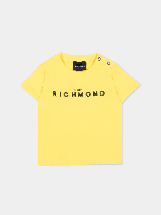 T-shirt gialla per neonato con logo,Richmond,RIP26002TS YELLOW BUTTERCUP