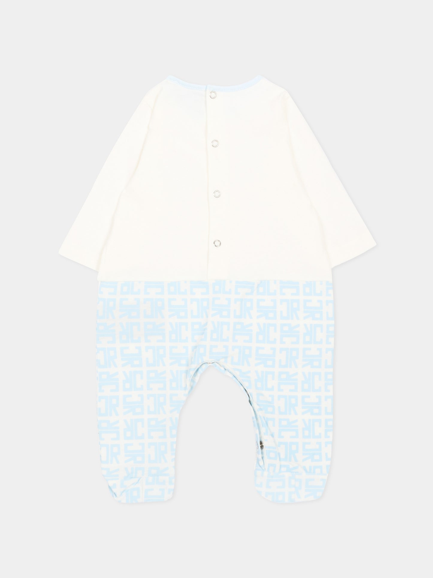 Set tutina azzurro per neonato con logo,Richmond,RLP26001TU AZURE