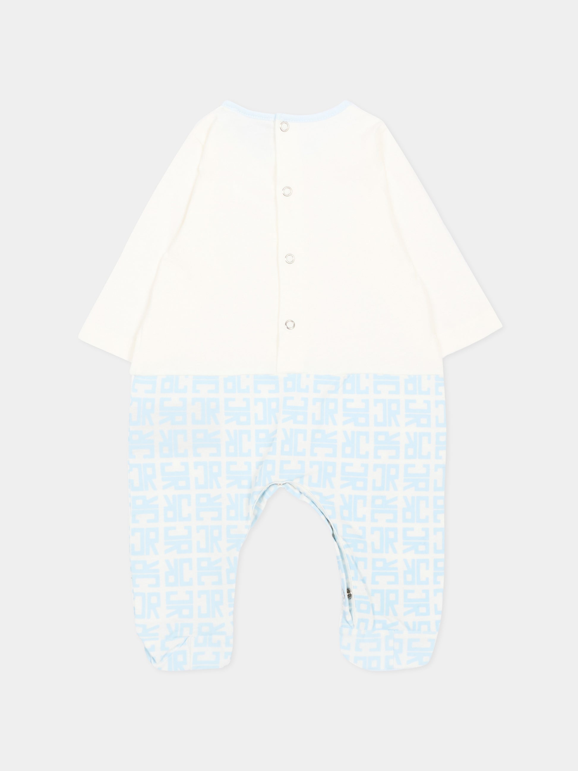 Set tutina azzurro per neonato con logo,Richmond,RLP26001TU AZURE