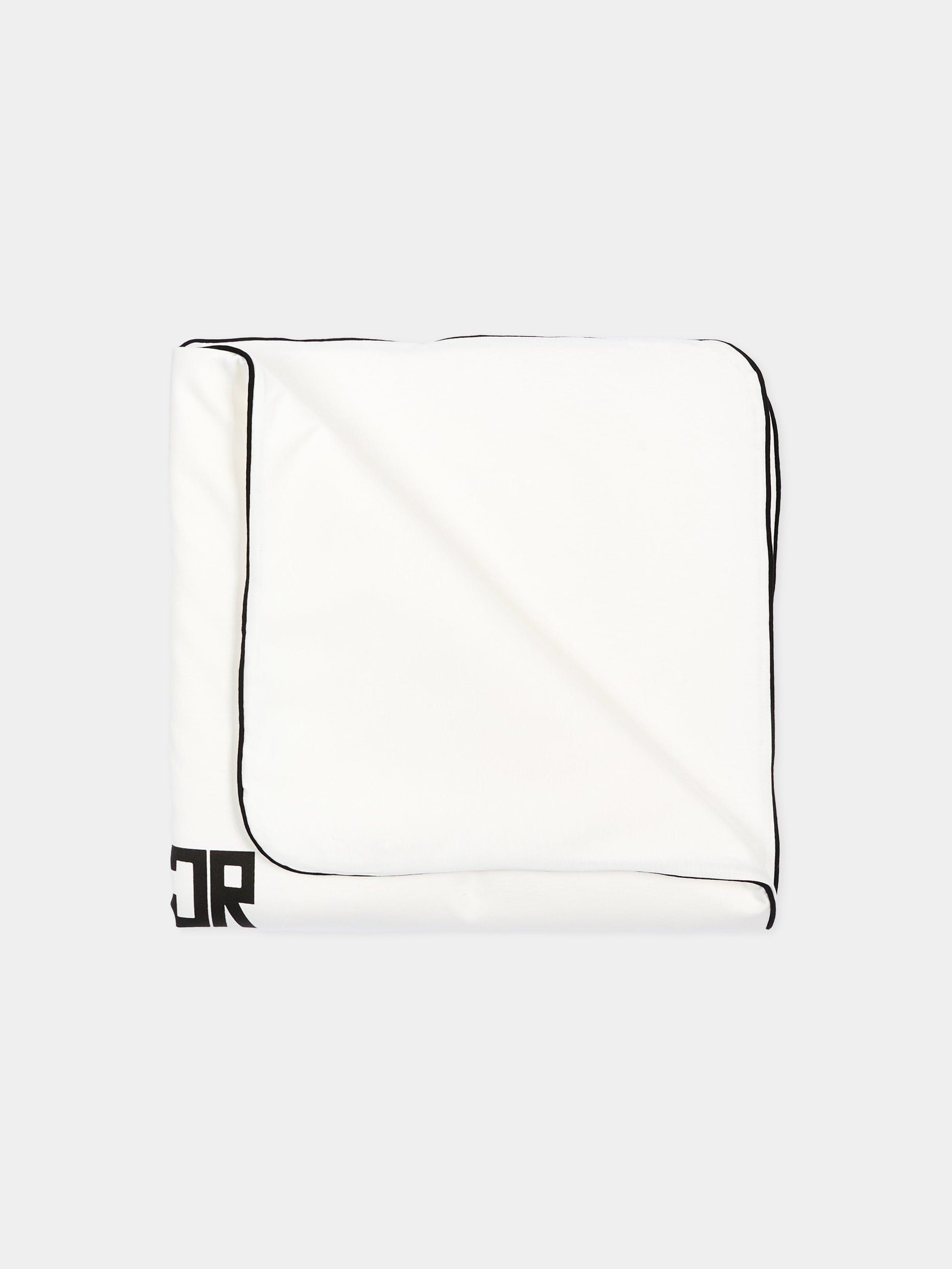 Coperta avorio con logo per neonato,Richmond,RLP26003CE BLACK