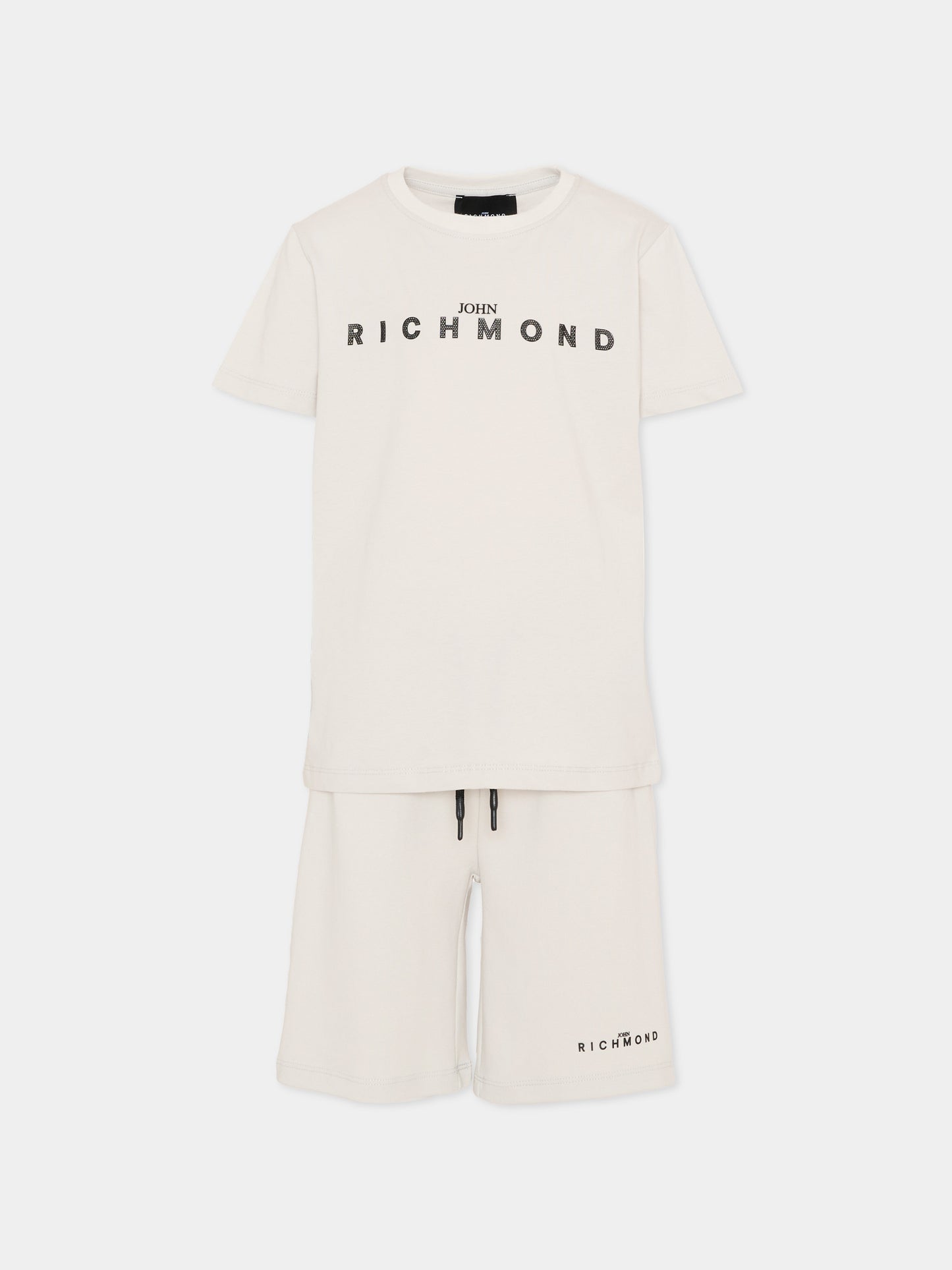 Completo sportivo grigio per bambino con logo,Richmond,RBP26018CJ BLUE VAPOR