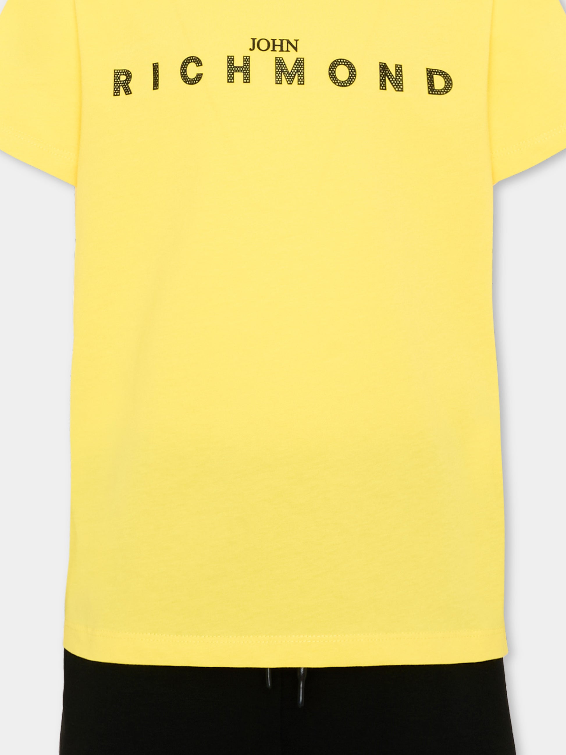Completo sportivo giallo per bambino con logo,Richmond,RBP26018CJ YELLOW BUTTERCUP