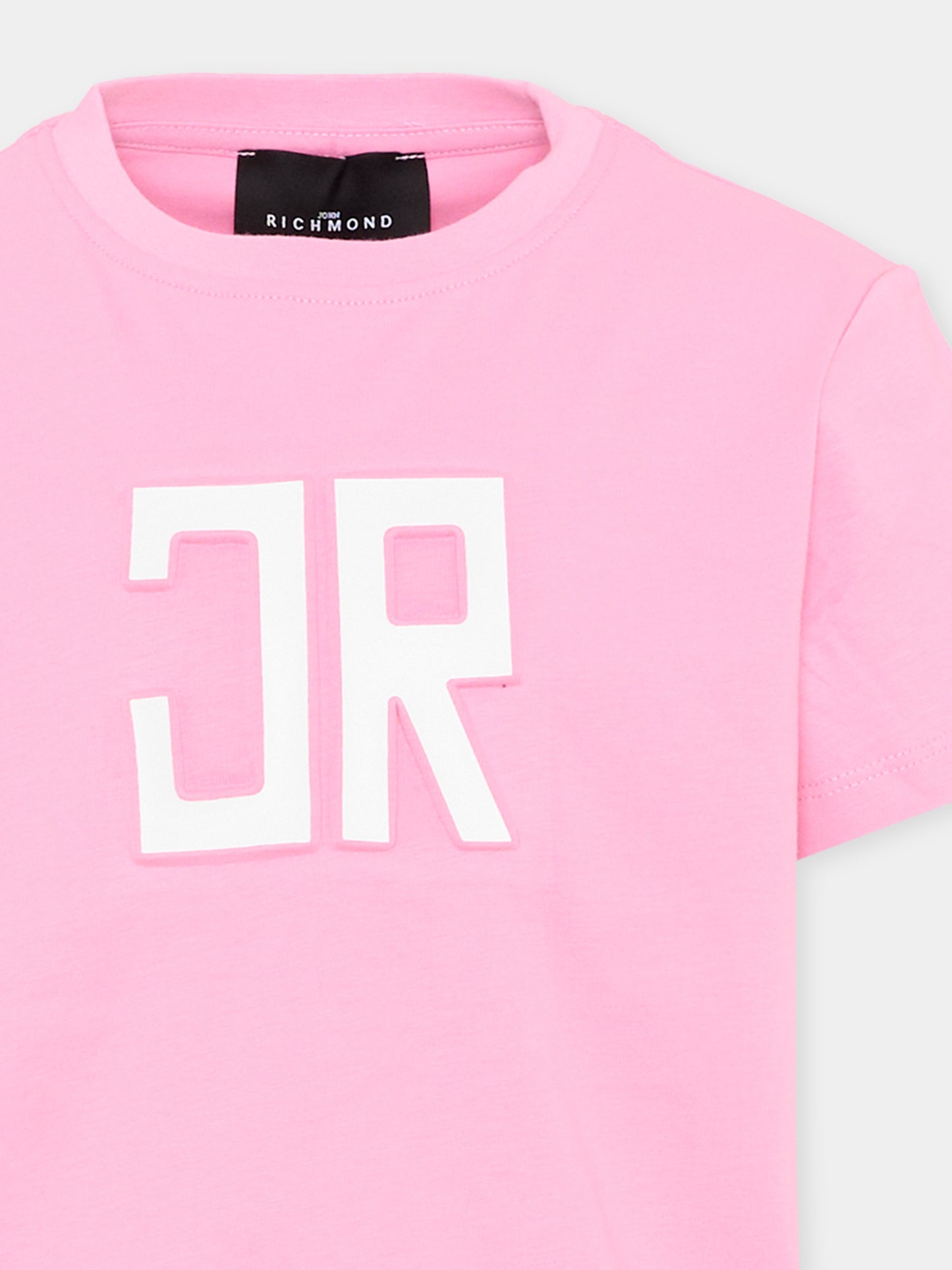 Completo sportivo rosa per bambina con logo,Richmond,RGP26005CJ PINK BEGONIA