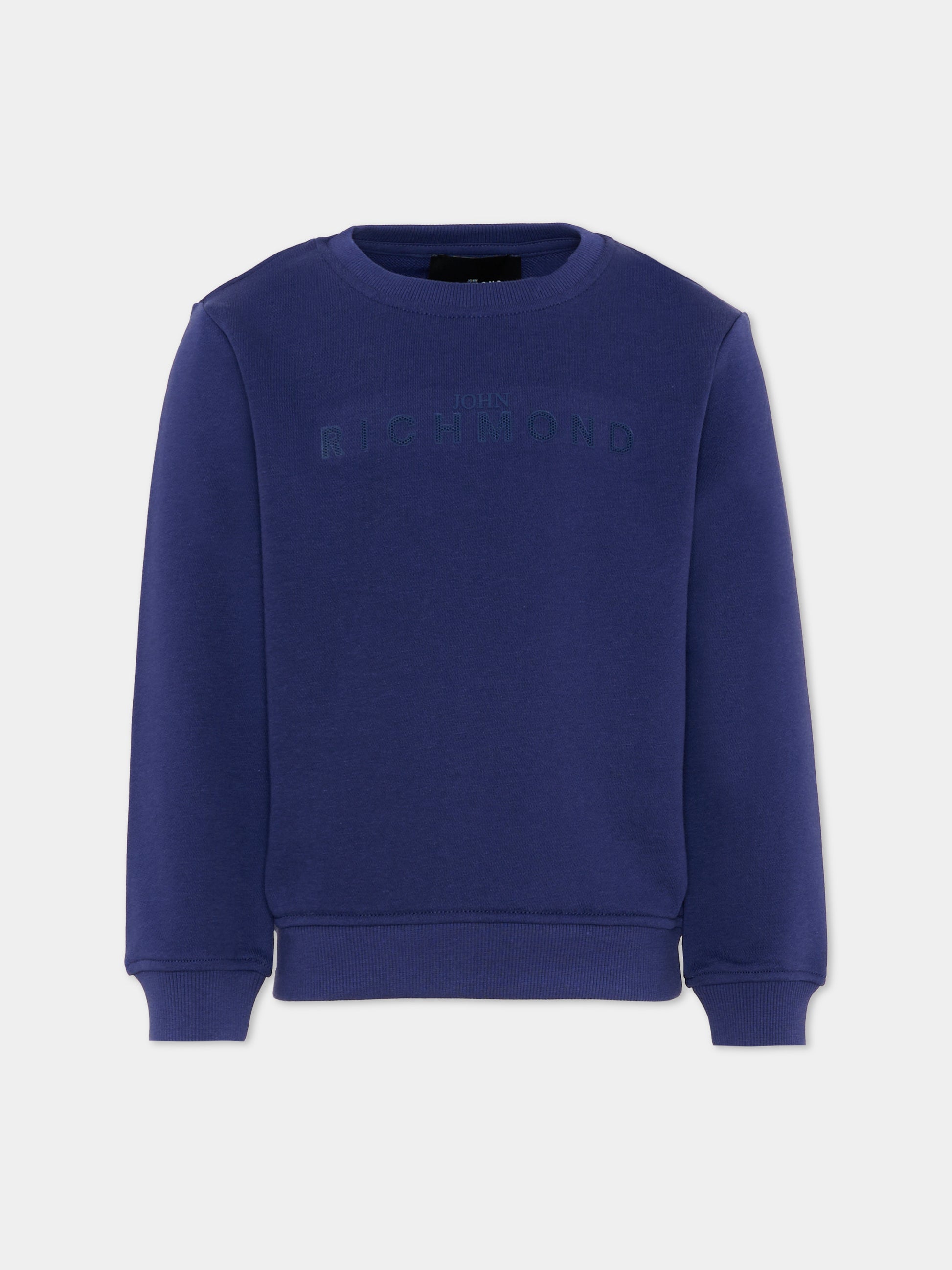 Felpa blu per bambini con logo,Richmond,RBP26013FE BLUE BEACON