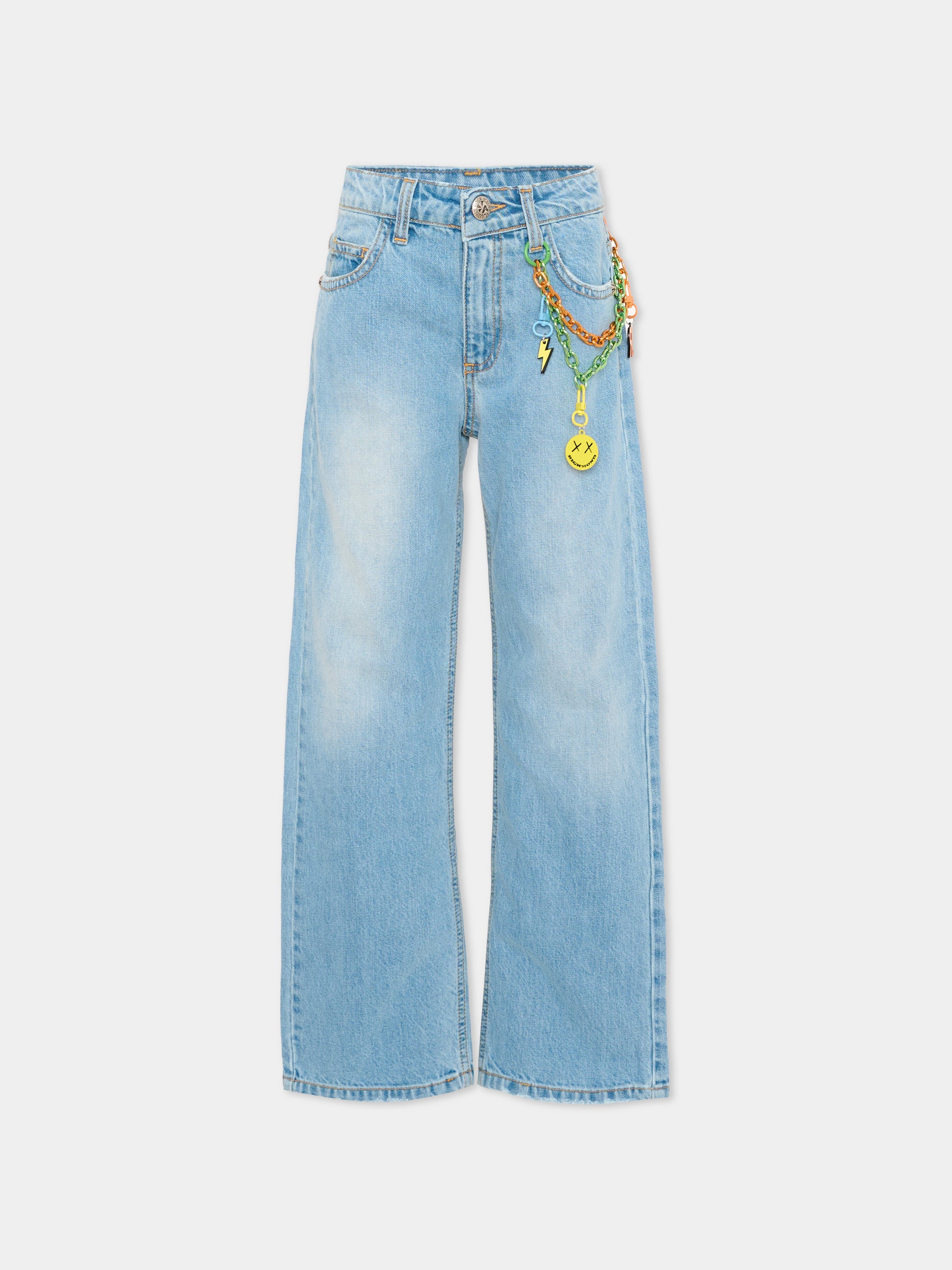 Jeans denim per bambino con charms,Richmond,RBP26132JE DENIM BLUE LIGHT