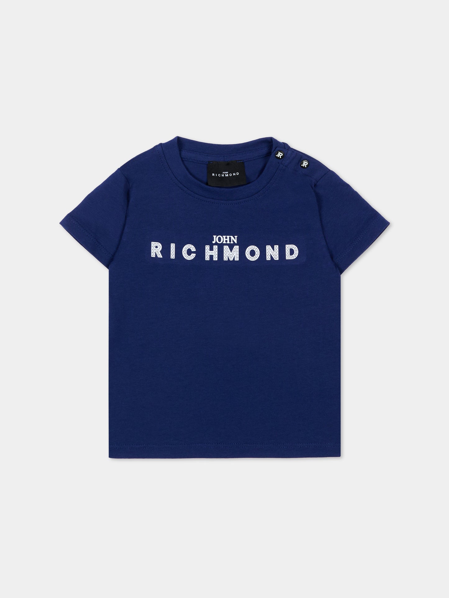 T-Shirt blu per neonato con logo,Richmond,RIP26002TS BLUE BEACON
