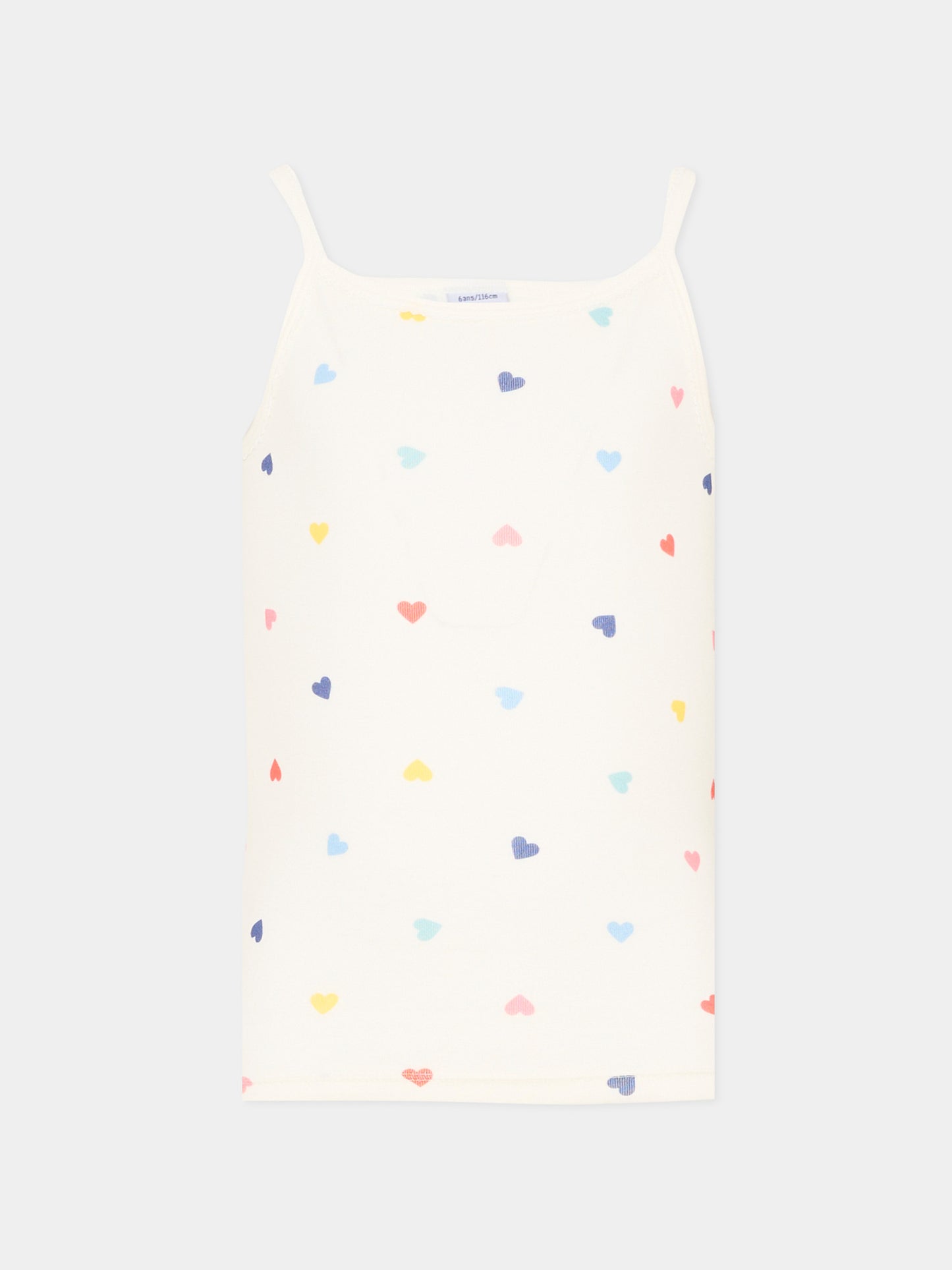 Set canottiere multicolor per bambina a cuori,Petit Bateau,A0FGP VARIANTE 1 00