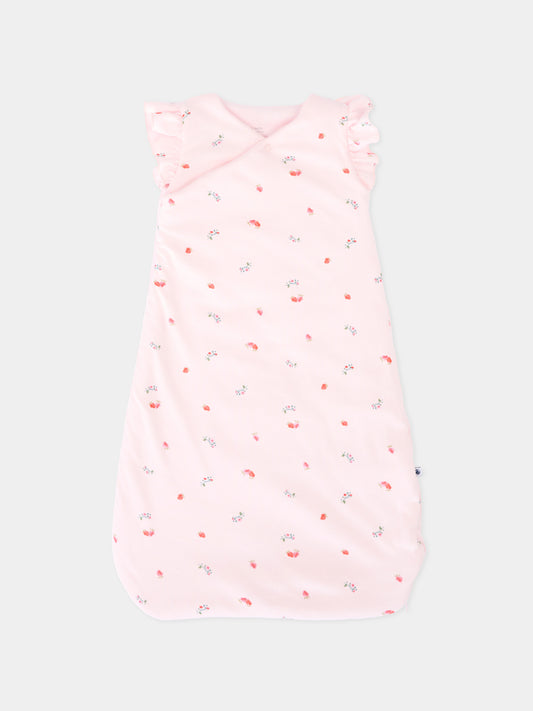 Sacco nanna rosa per neonata floreale,Petit Bateau,A0F6D BARELY/MULTICO 01