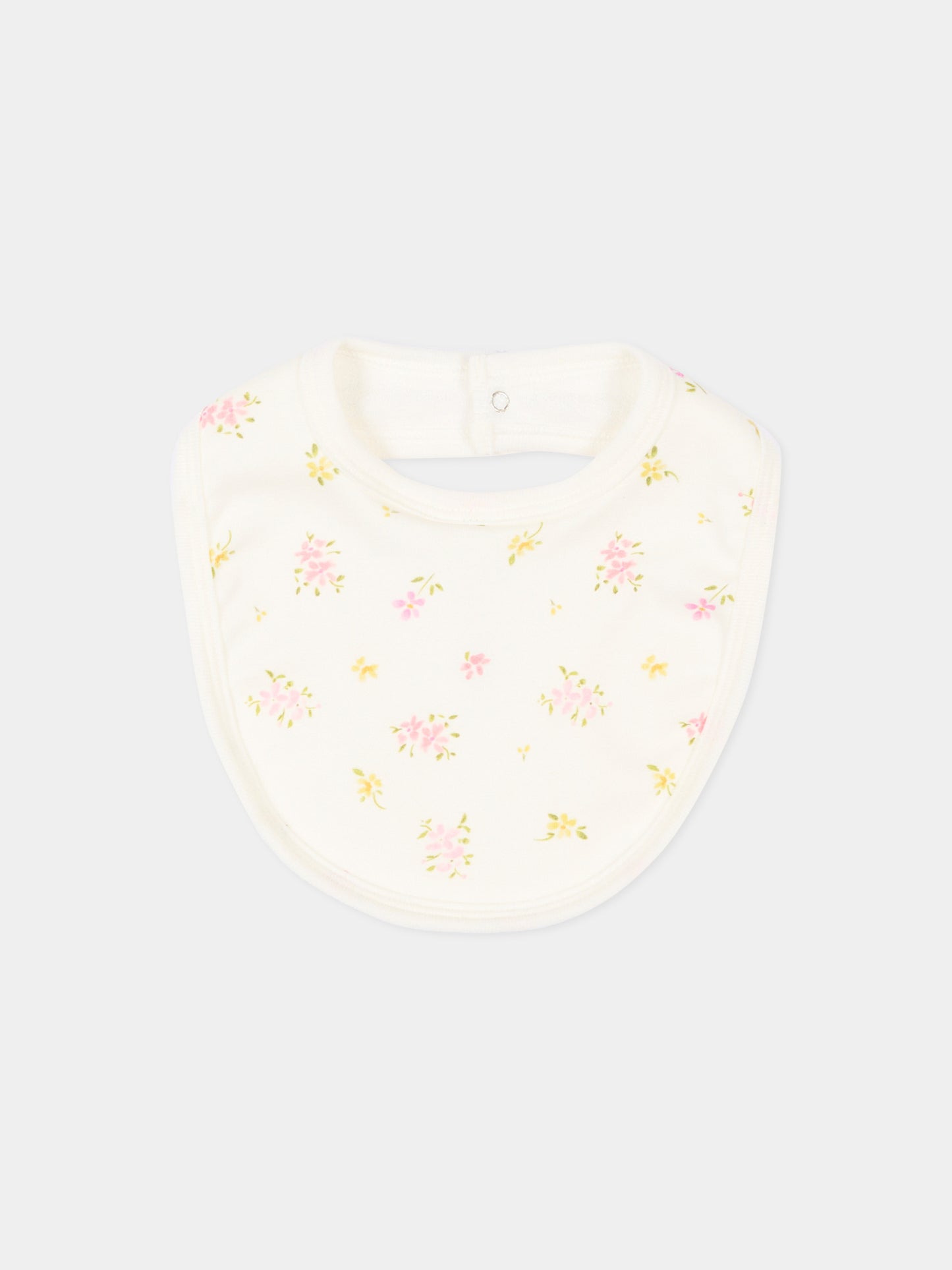Bavaglini rosa per neonata con stampa floreale,Petit Bateau,A0FFR VARIANTE 1 01