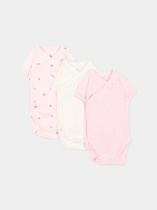 Set body multicolor per neonata con fragole,Petit Bateau,A0FAU VARIANTE 1 00