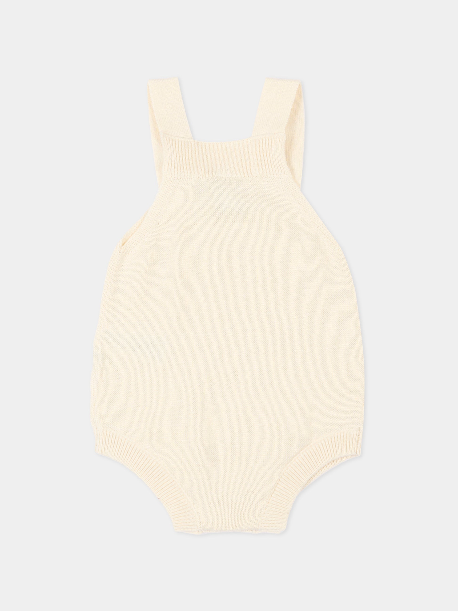 Pagliaccetto avorio per neonata crochet,Petit Bateau,A0FOP MILK 01