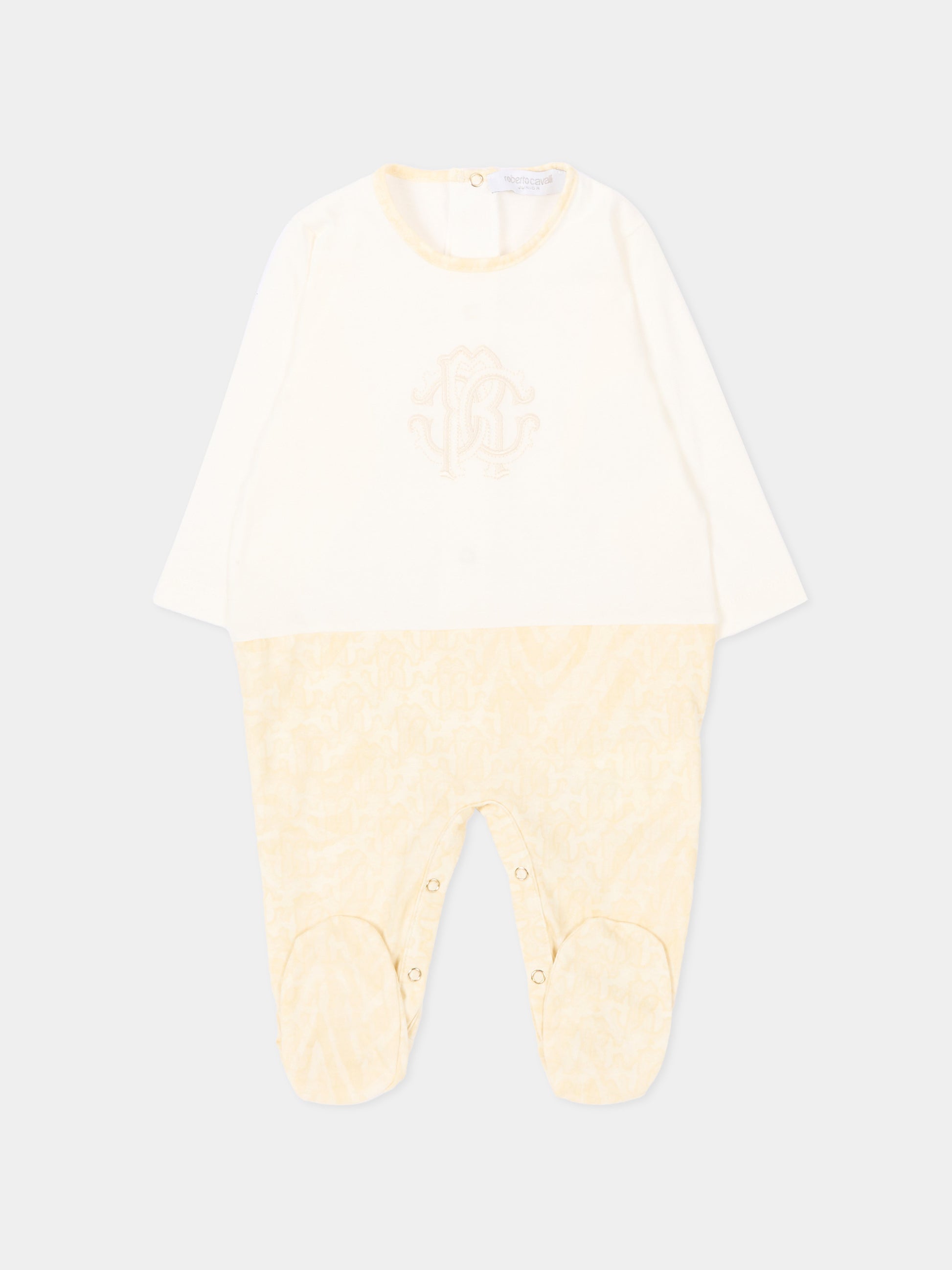 Set tutina avorio per neonati animalier,Roberto Cavalli Kids,CLP26005TU ZEBRA AVORIO