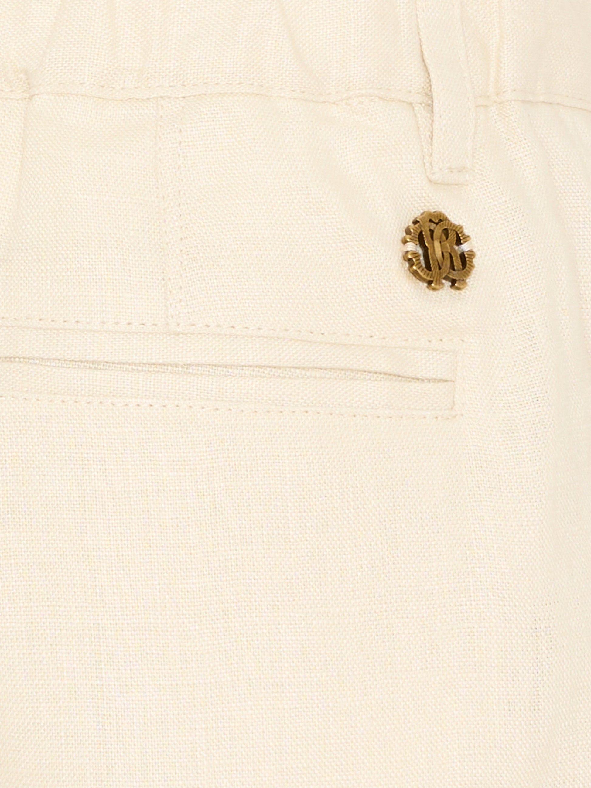 Shorts beige per bambino con monogram,Roberto Cavalli Kids,CBP26147BE BEIGE PUTTY COLOR