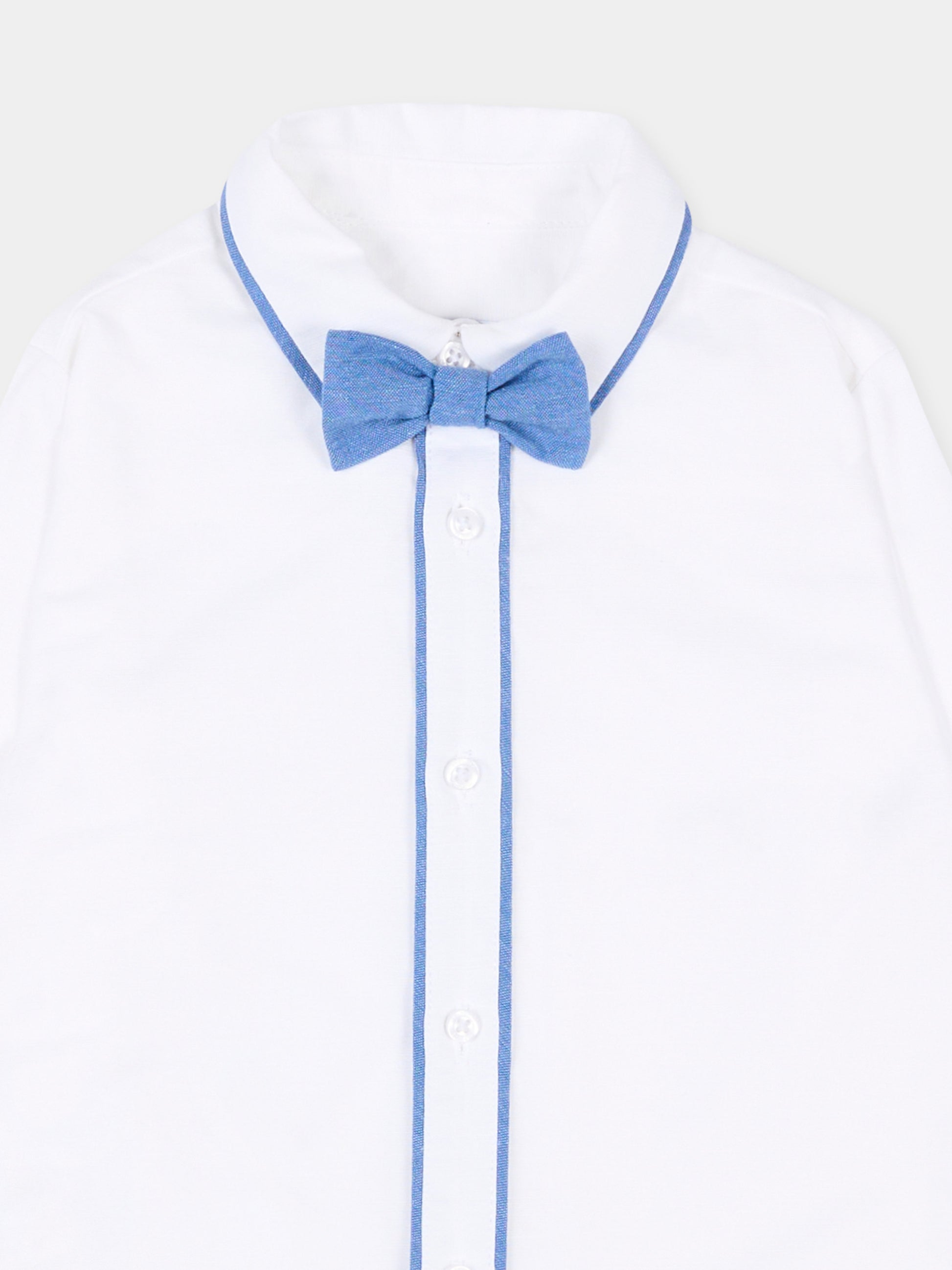 Camicia bianca per neonato con papillon,Mayoral,1115 073