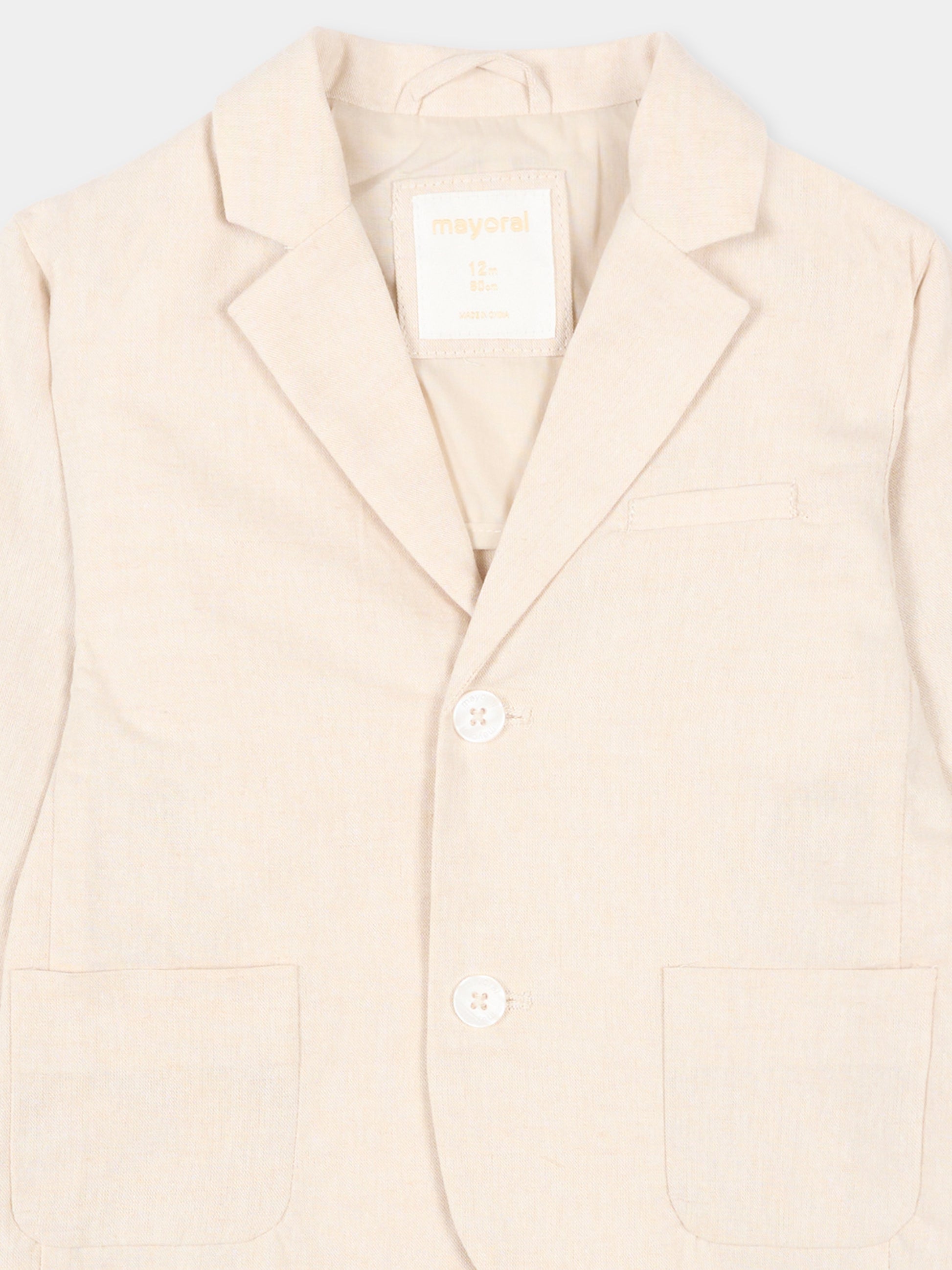 Giacca beige per neonato,Mayoral,1404 027