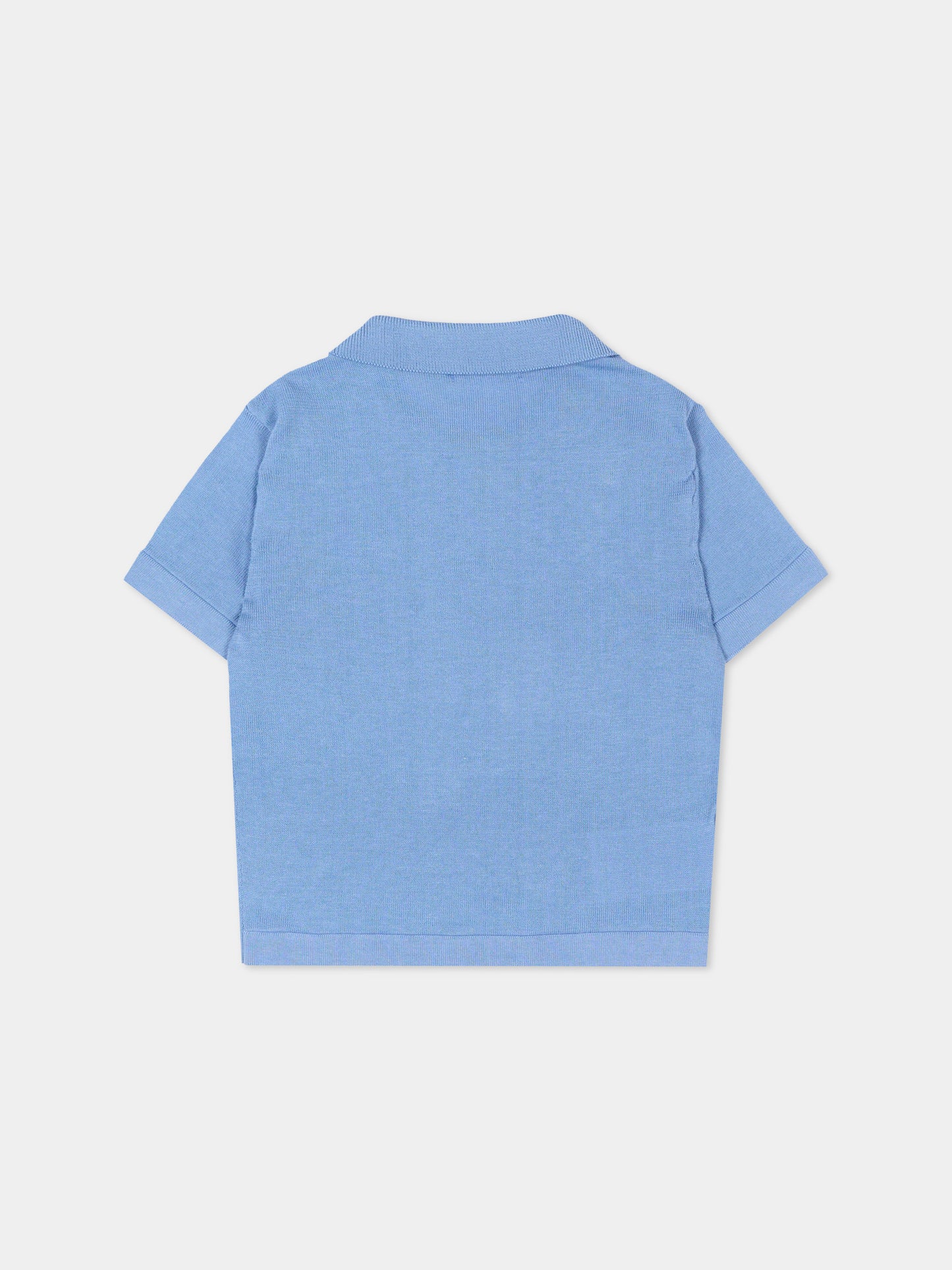Polo azzurra per neonato con taschino,Mayoral,1109 041