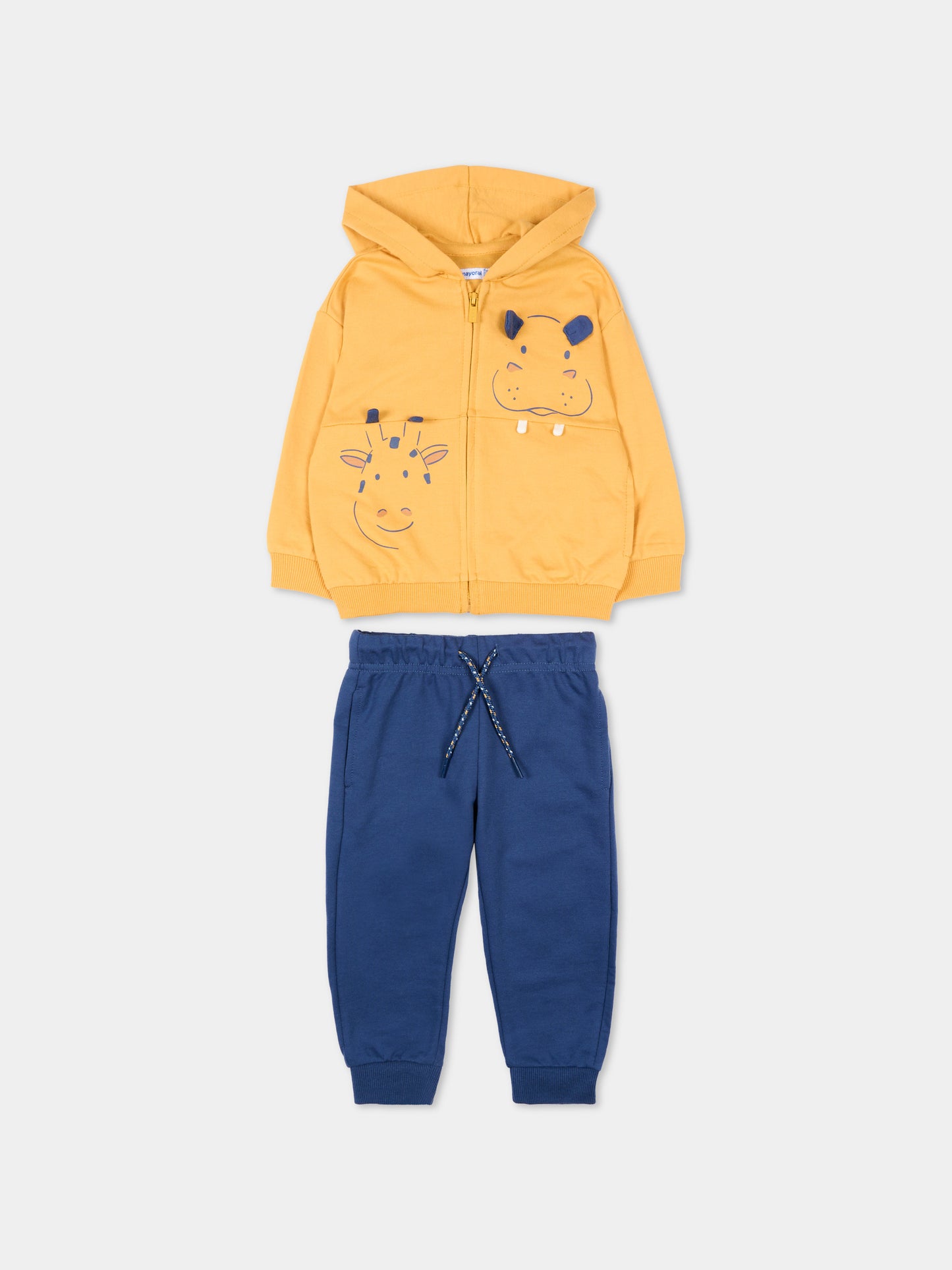 Completo sportivo multicolor per neonato con animaletti,Mayoral,1833 069