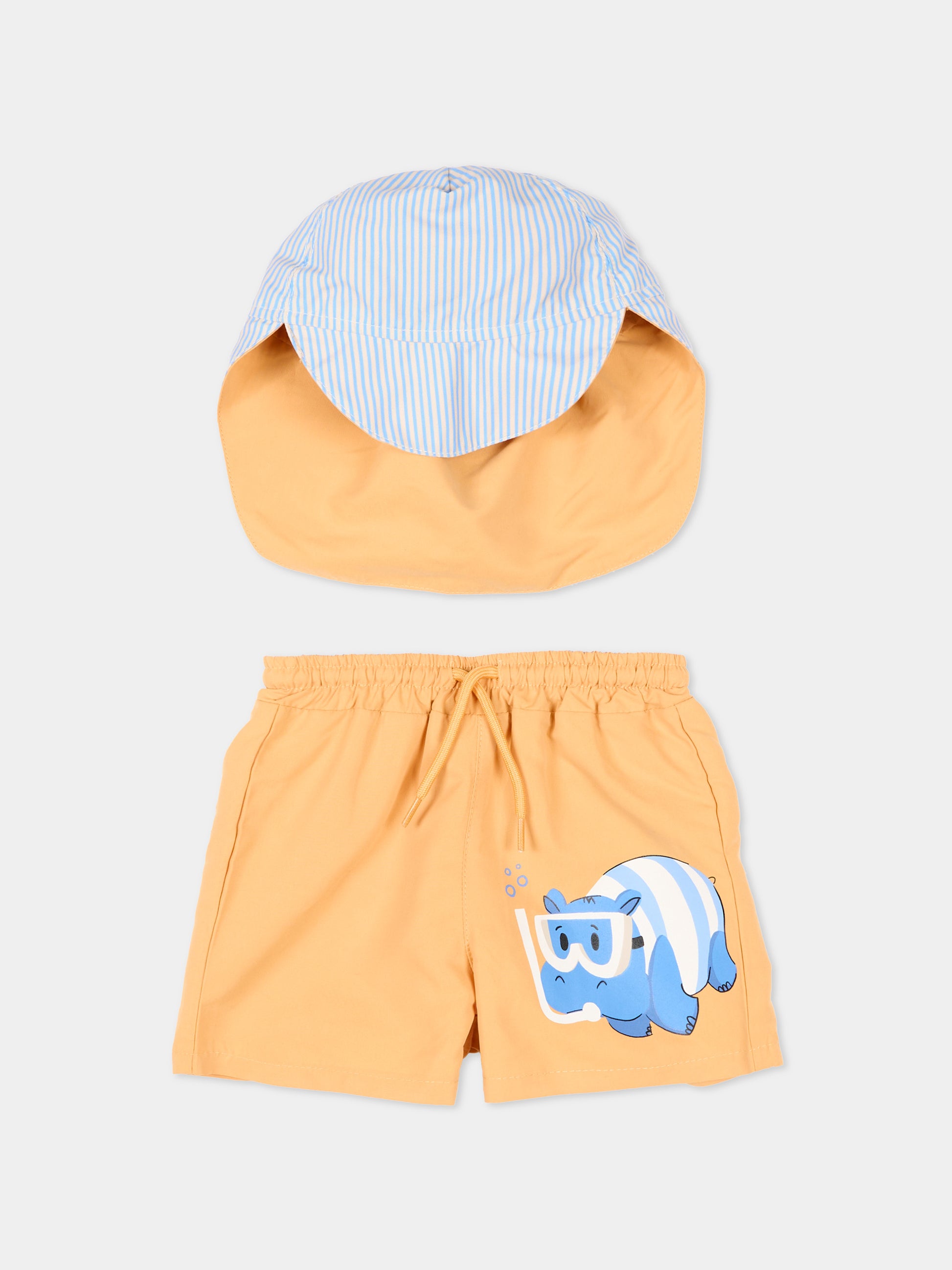 Boxer mare giallo per neonato con cappello,Mayoral,1662 019