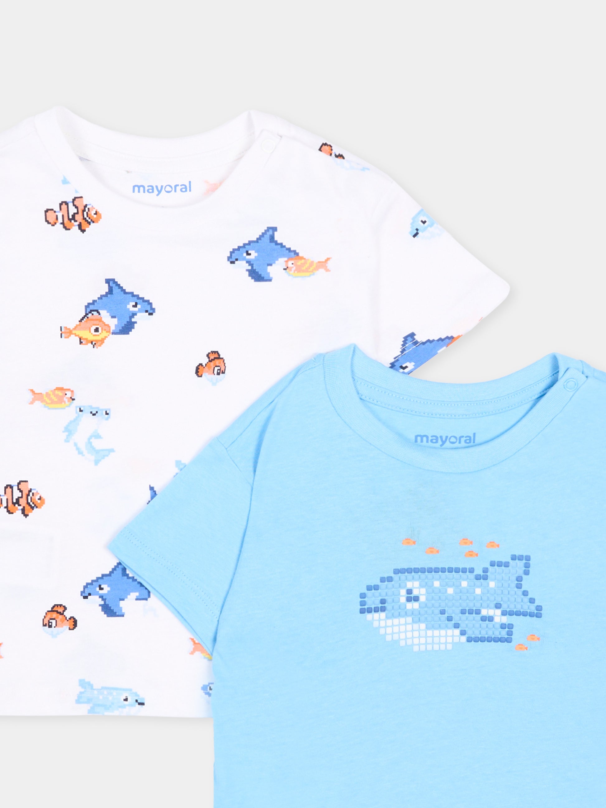 T-Shirt multicolor per neonato con pesci,Mayoral,1012 014
