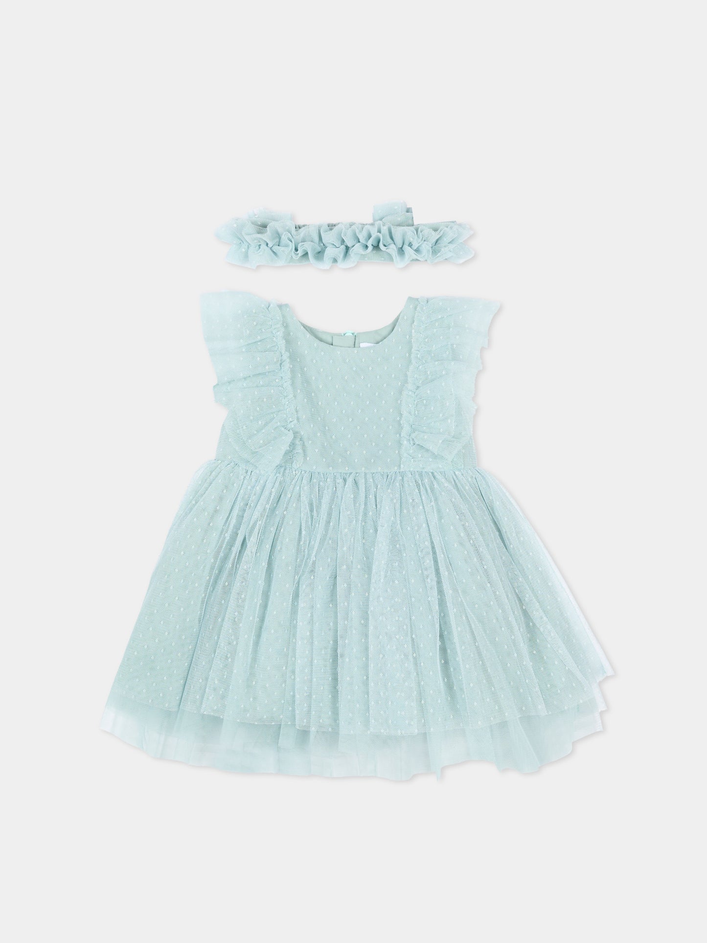 Abito elegante verde per neonata,Mayoral,1905 046