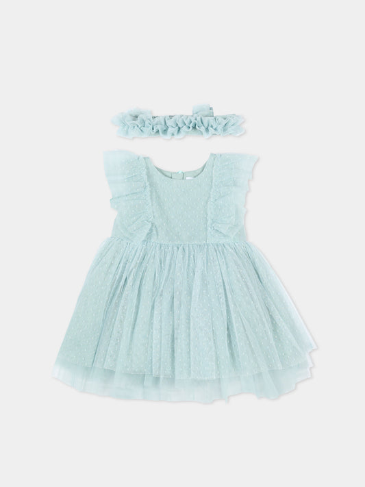 Abito elegante verde per neonata,Mayoral,1905 046